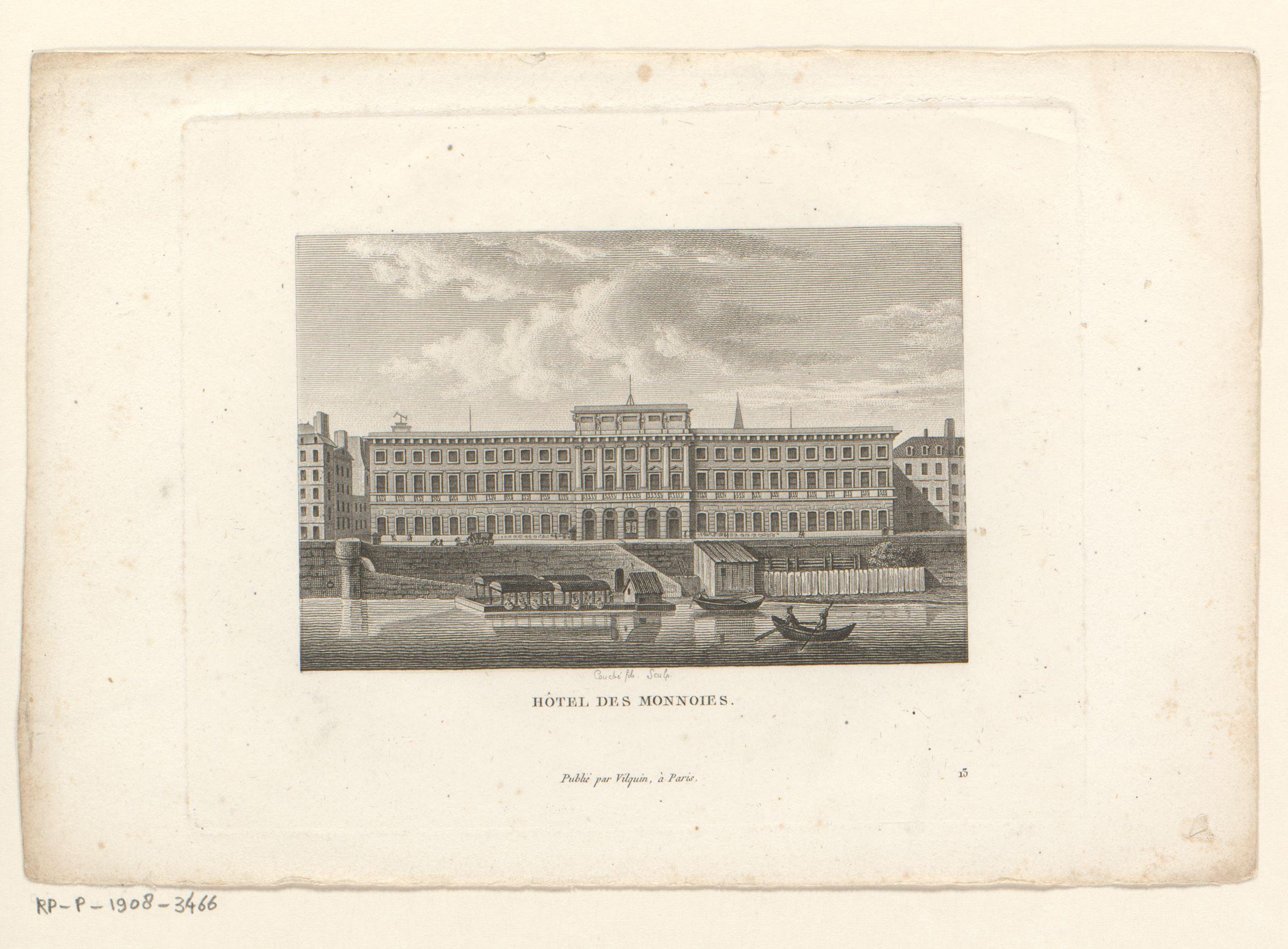 Gezicht op het Hôtel des Monnaies te Parijs