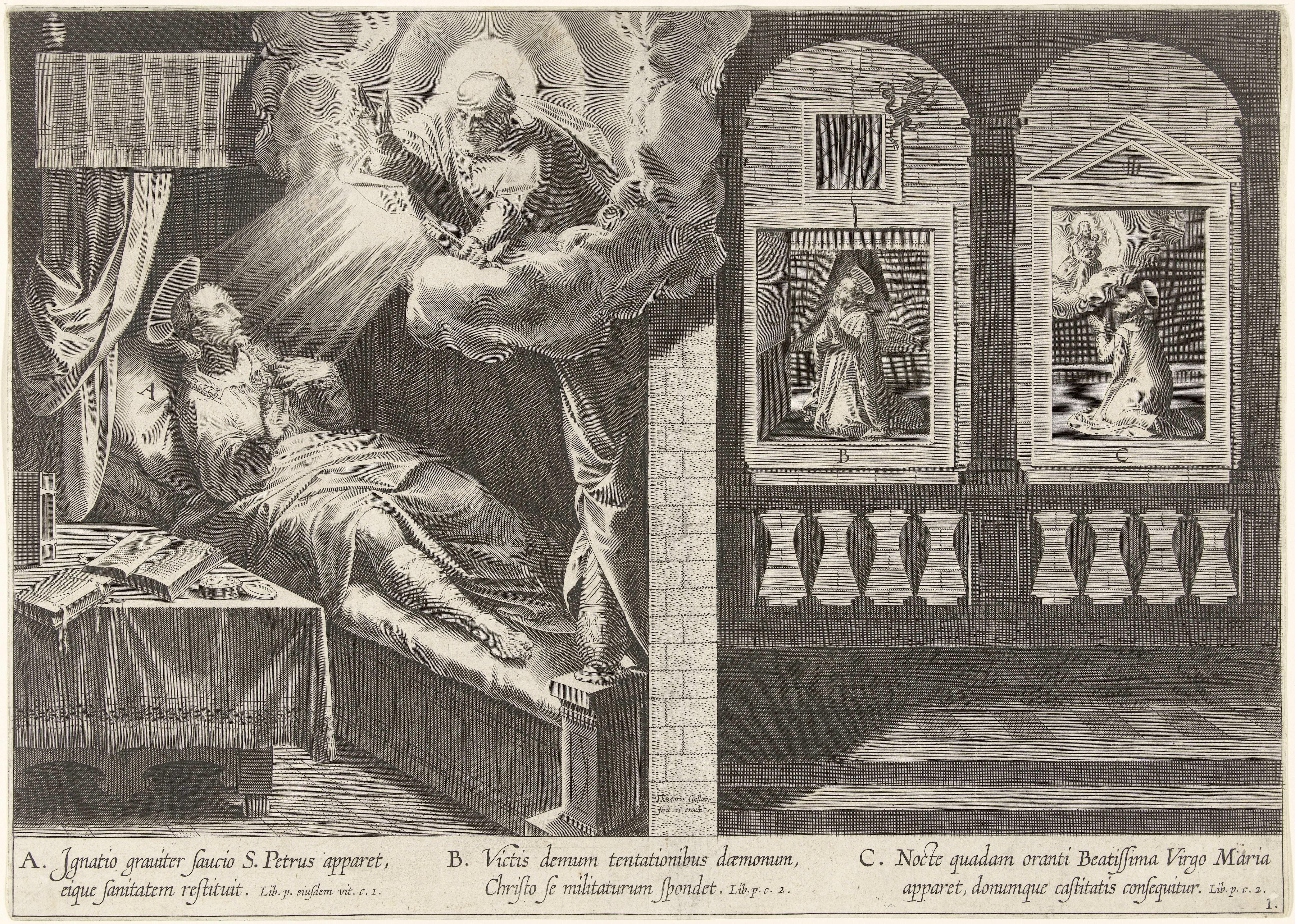 Petrus verschijnt aan Ignatius