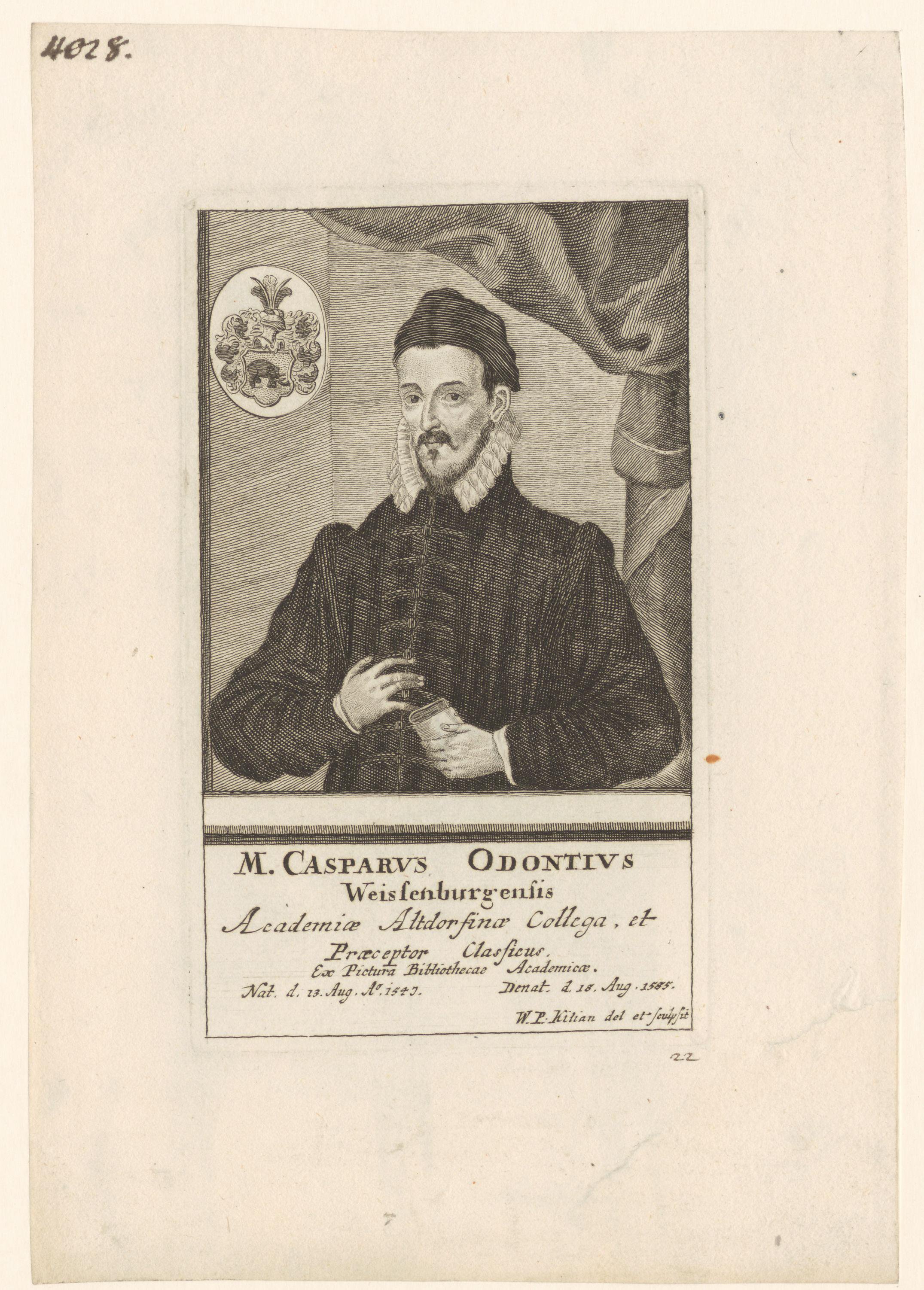 Portret van Caspar Odontius