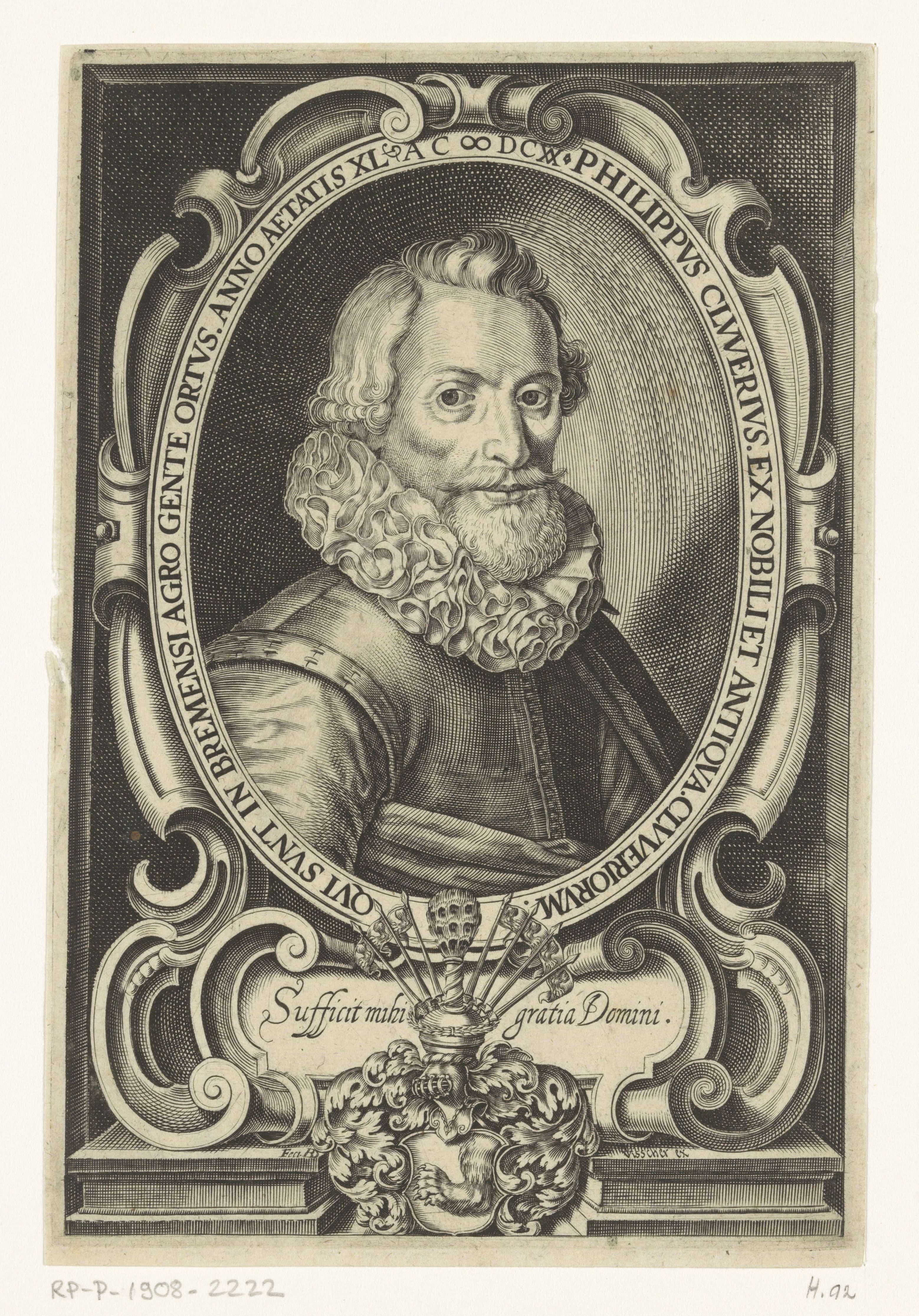 Portret van de geograaf Philippus Cluverius