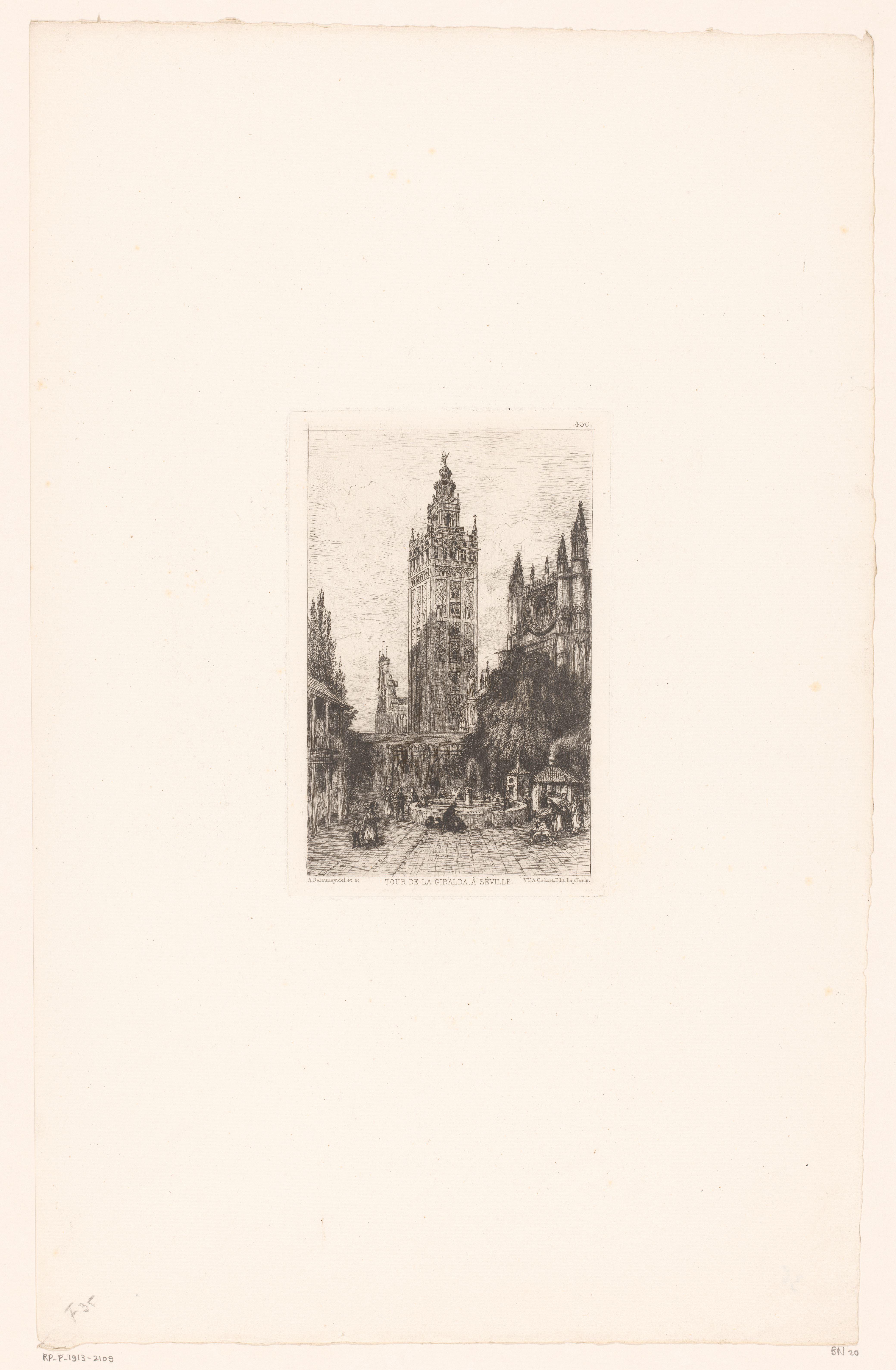 Gezicht op de Giralda te Sevilla