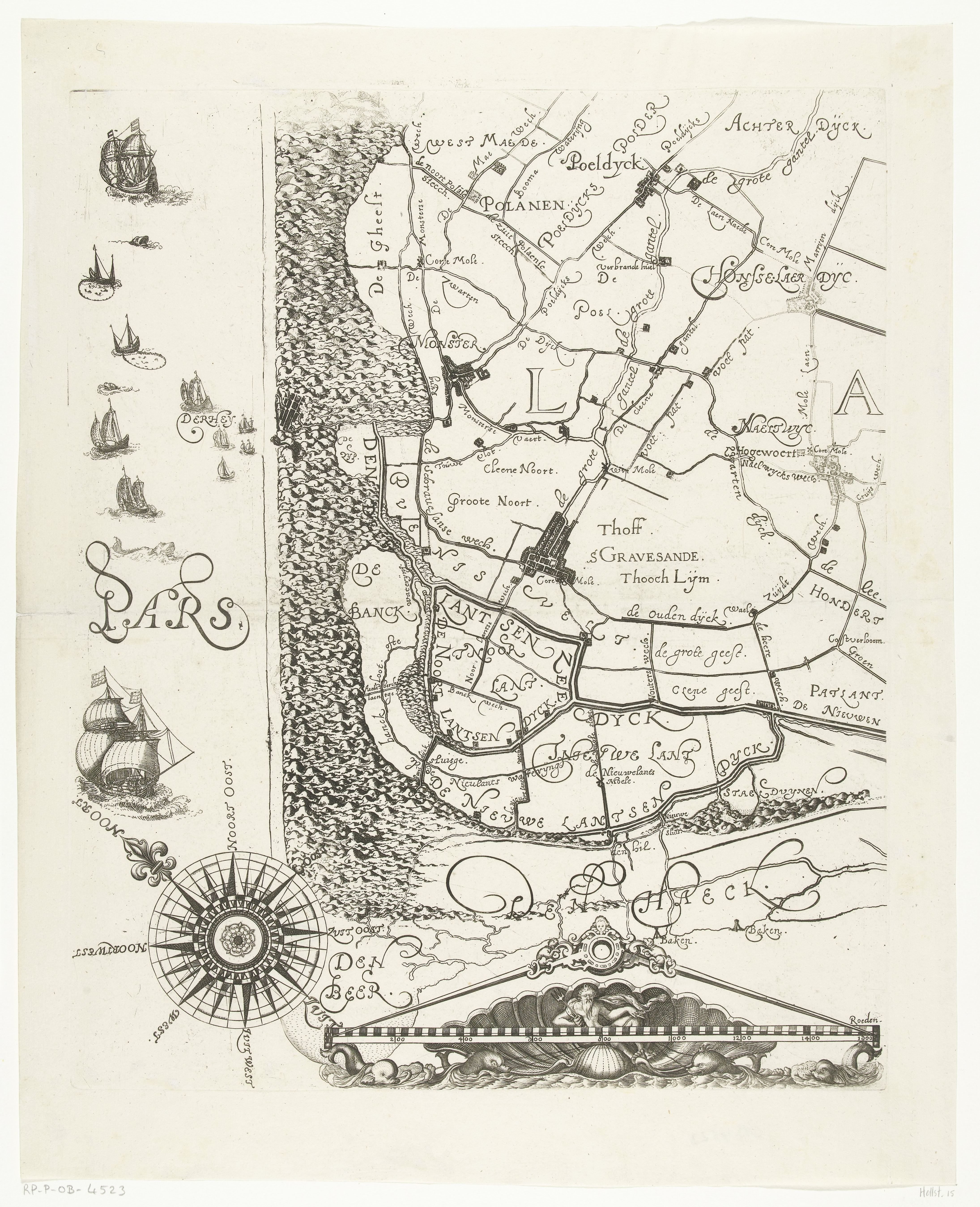 Kaart van Delfland (blad linksonder)