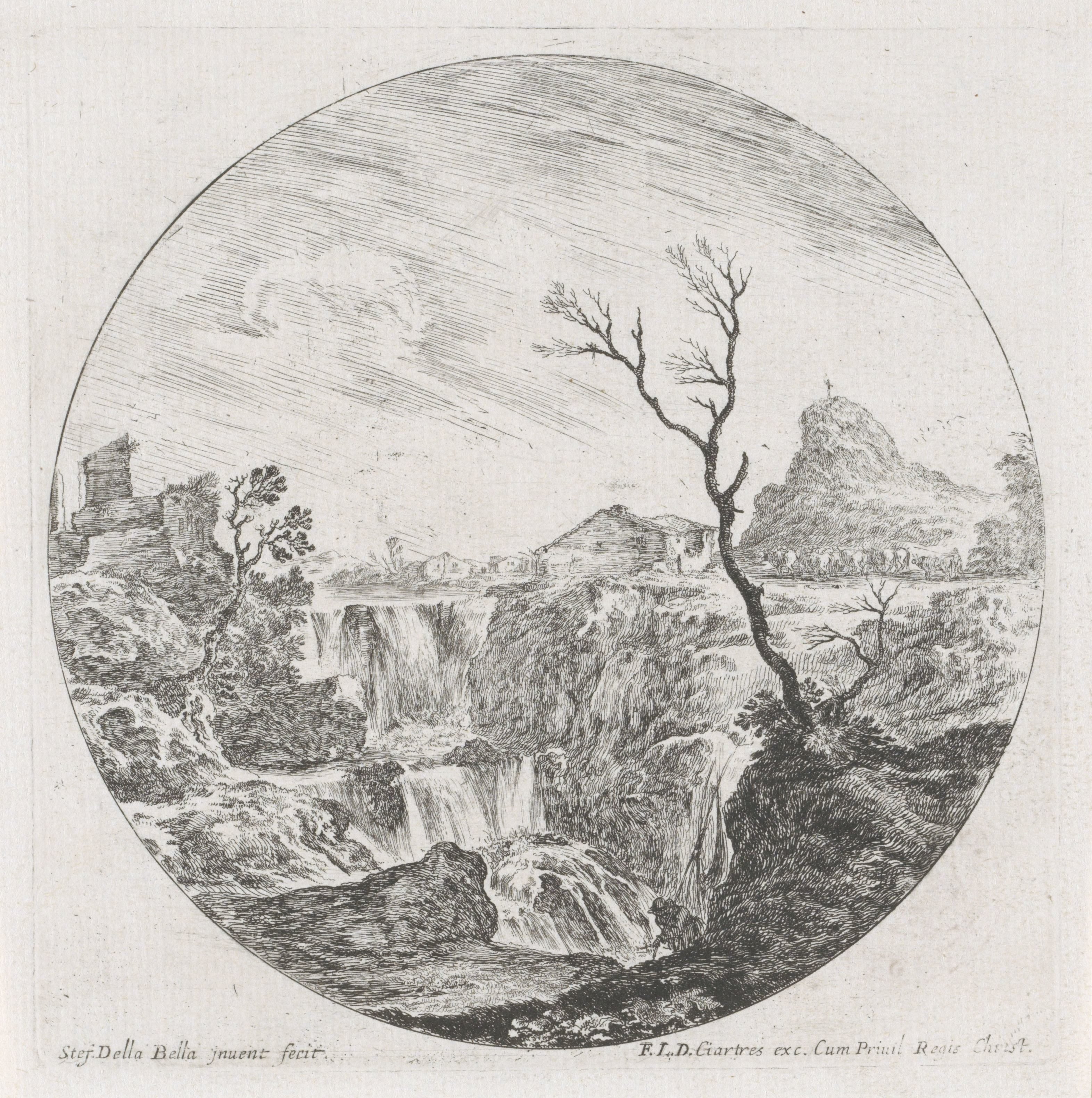Landschap met waterval
