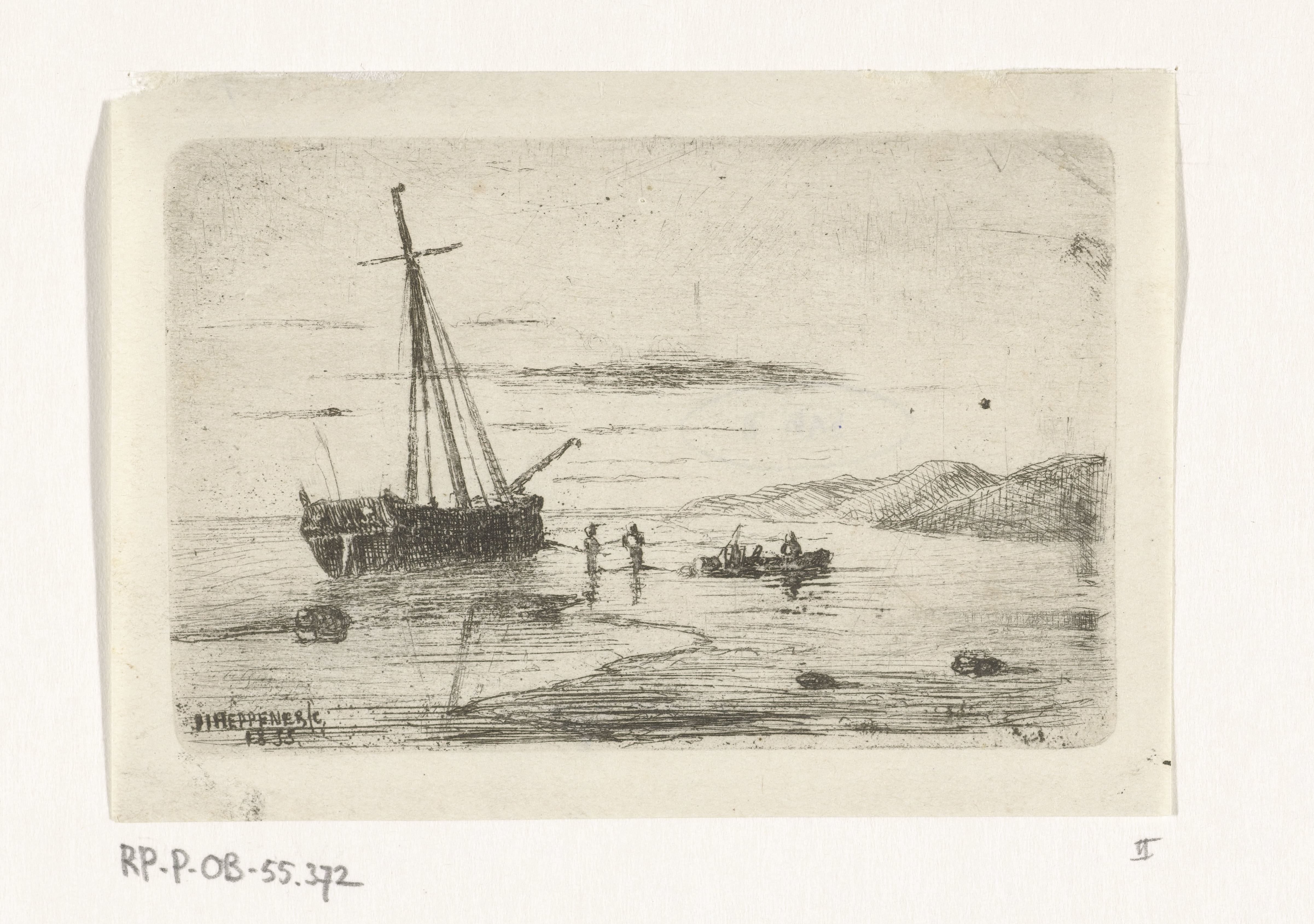 Schip voor de kust
