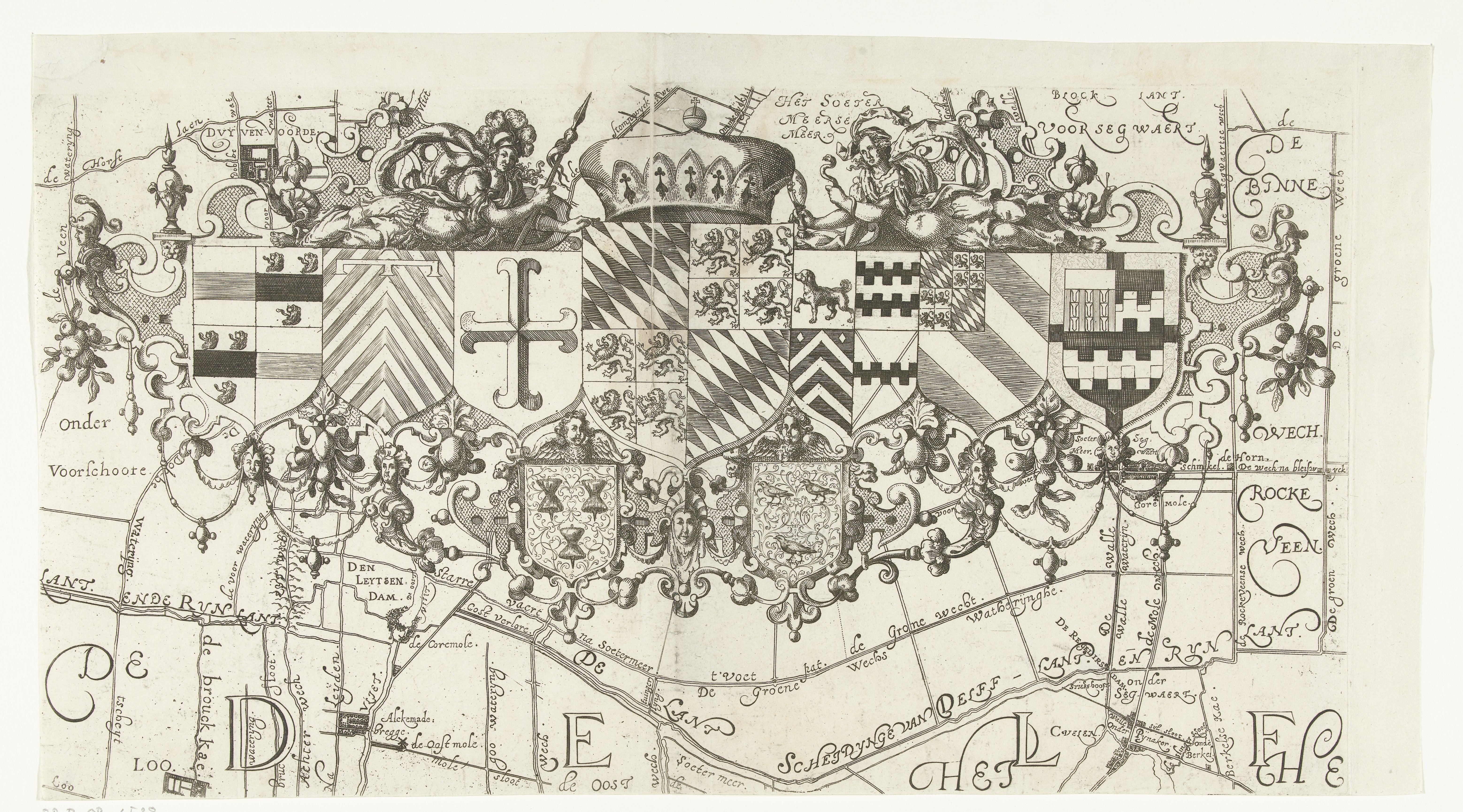 Kaart van Delfland (blad midden boven)
