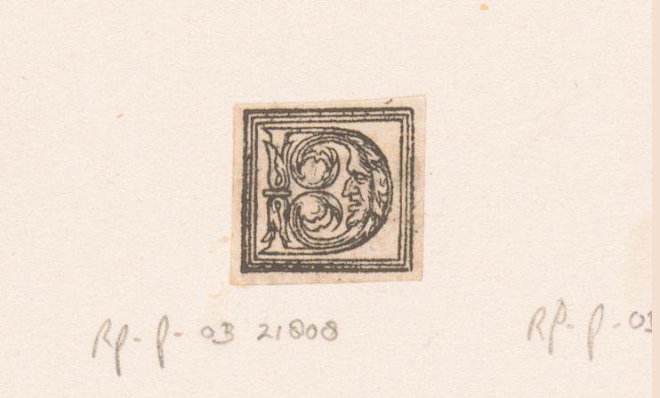 Letter D: ornament met de maan