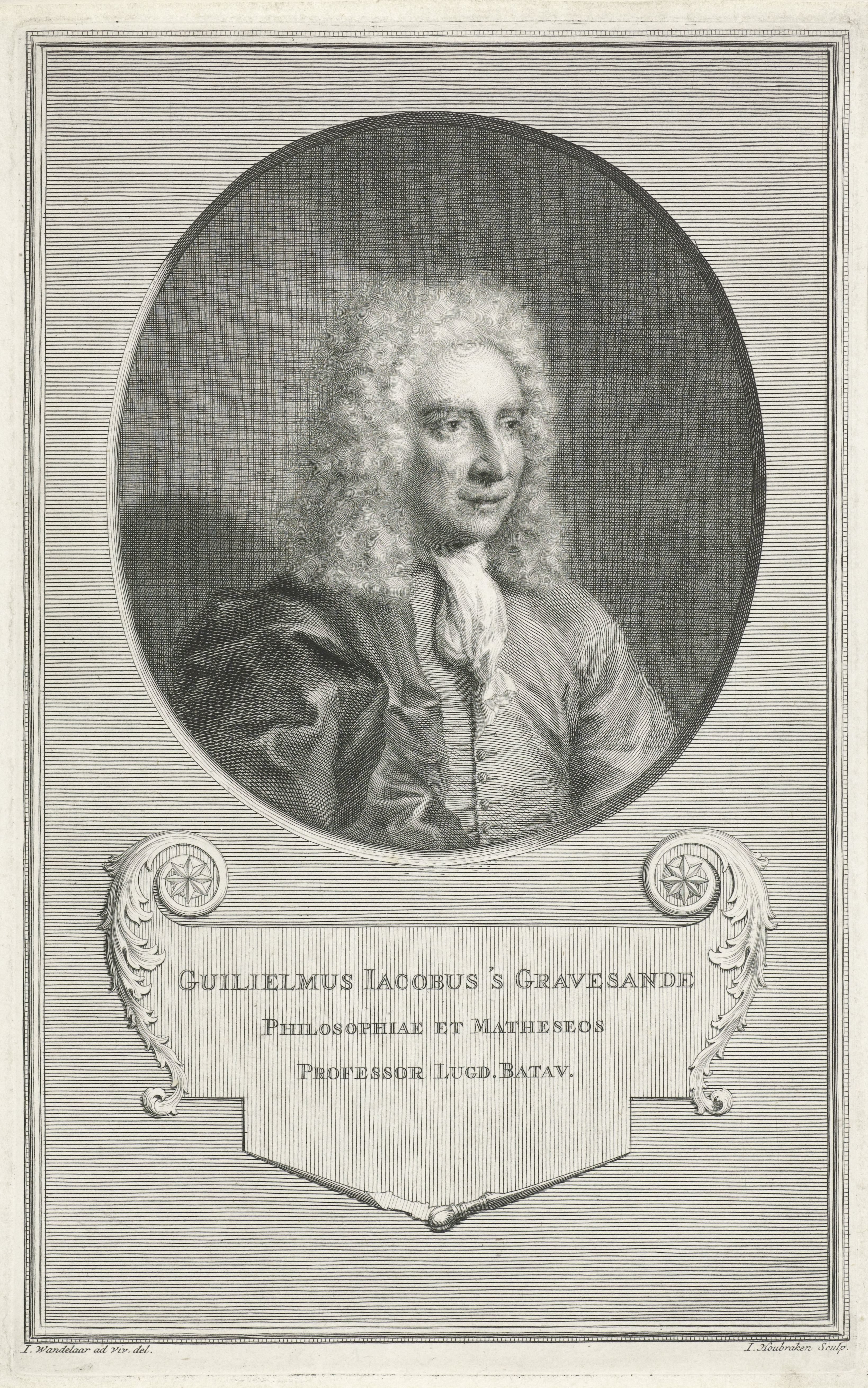 Portret van Willem Jacobs 's Gravesande