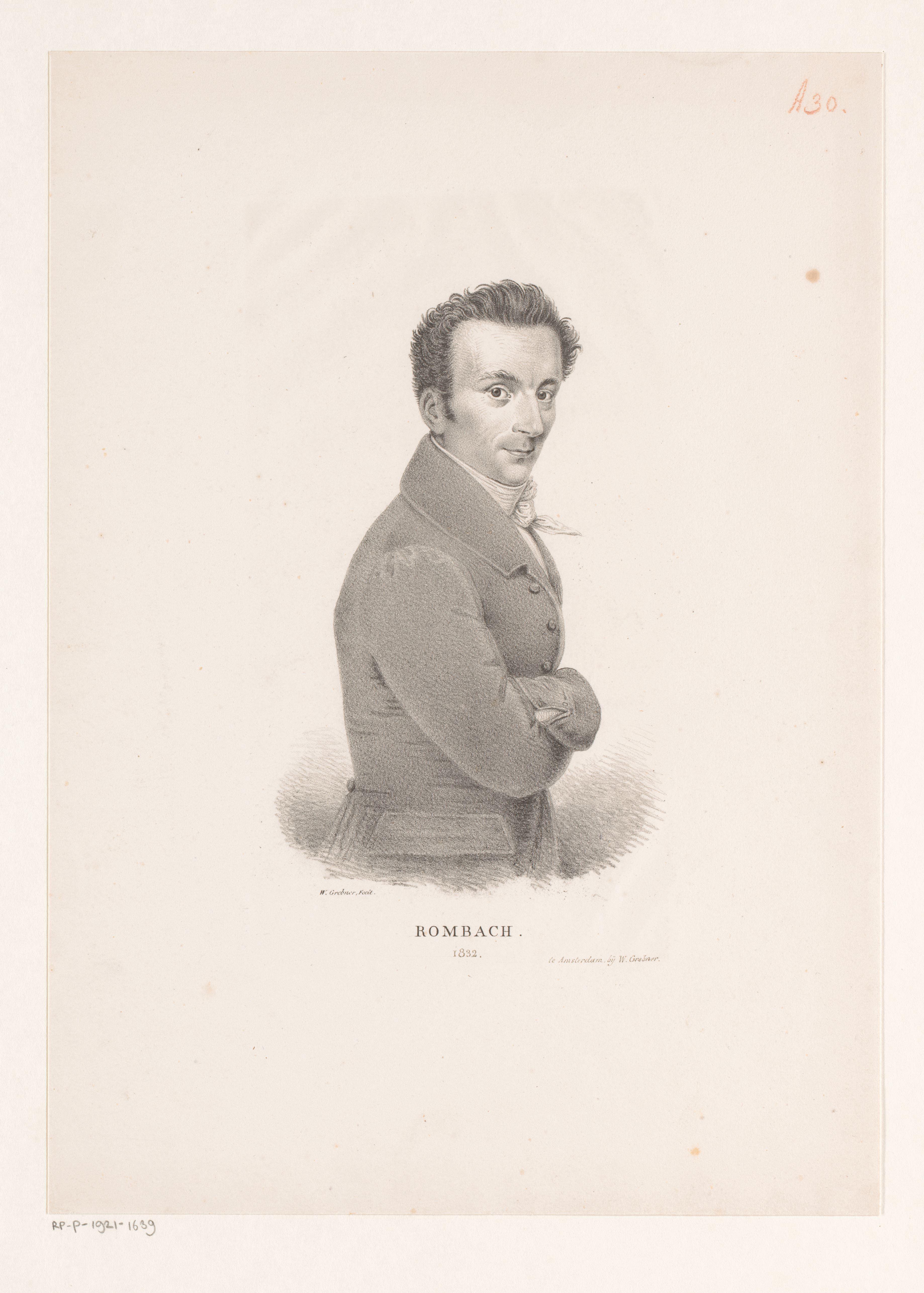 Portret van Gerard Carel Rombach