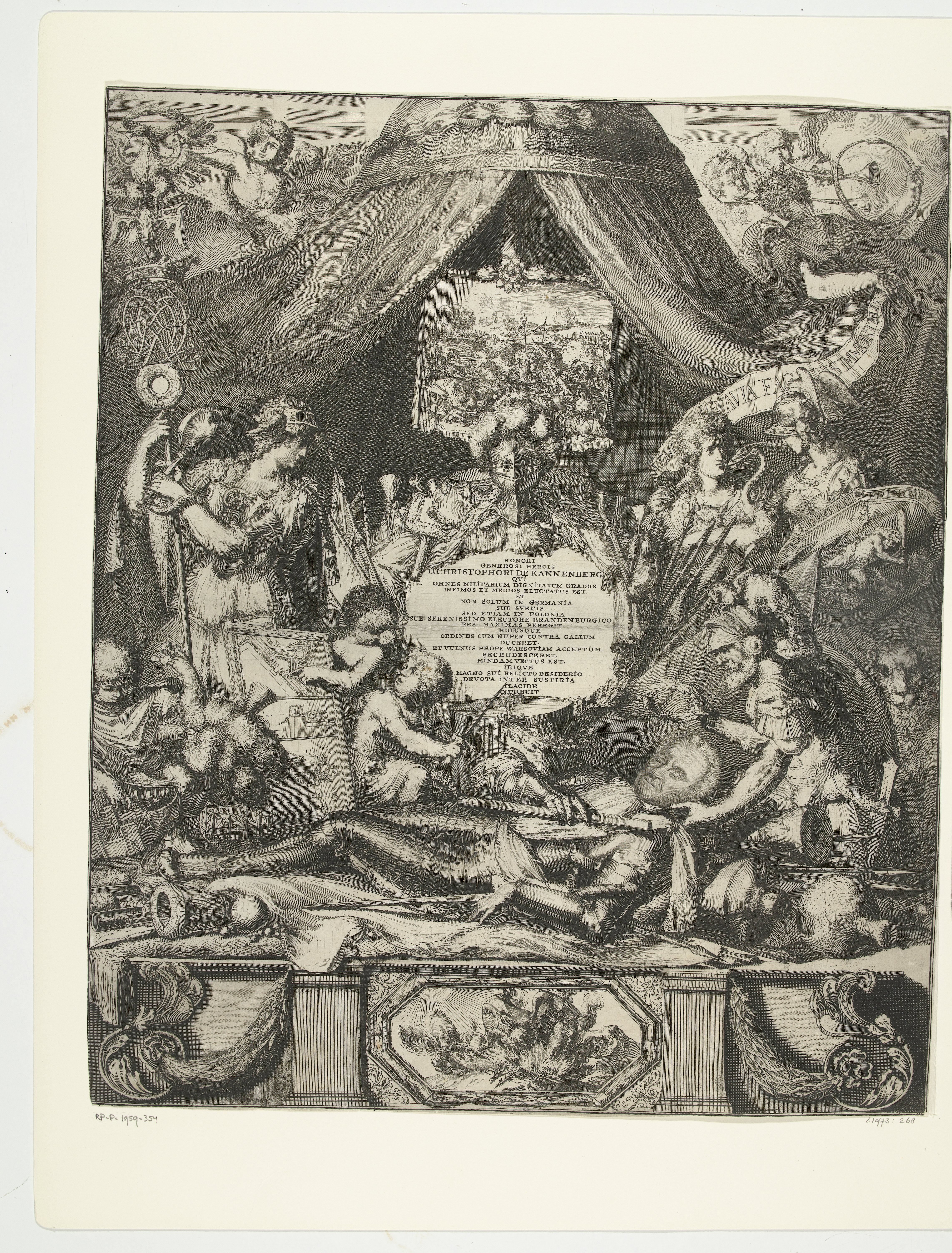 Allegorie op de dood van Christoph von Kannenberg, 1673