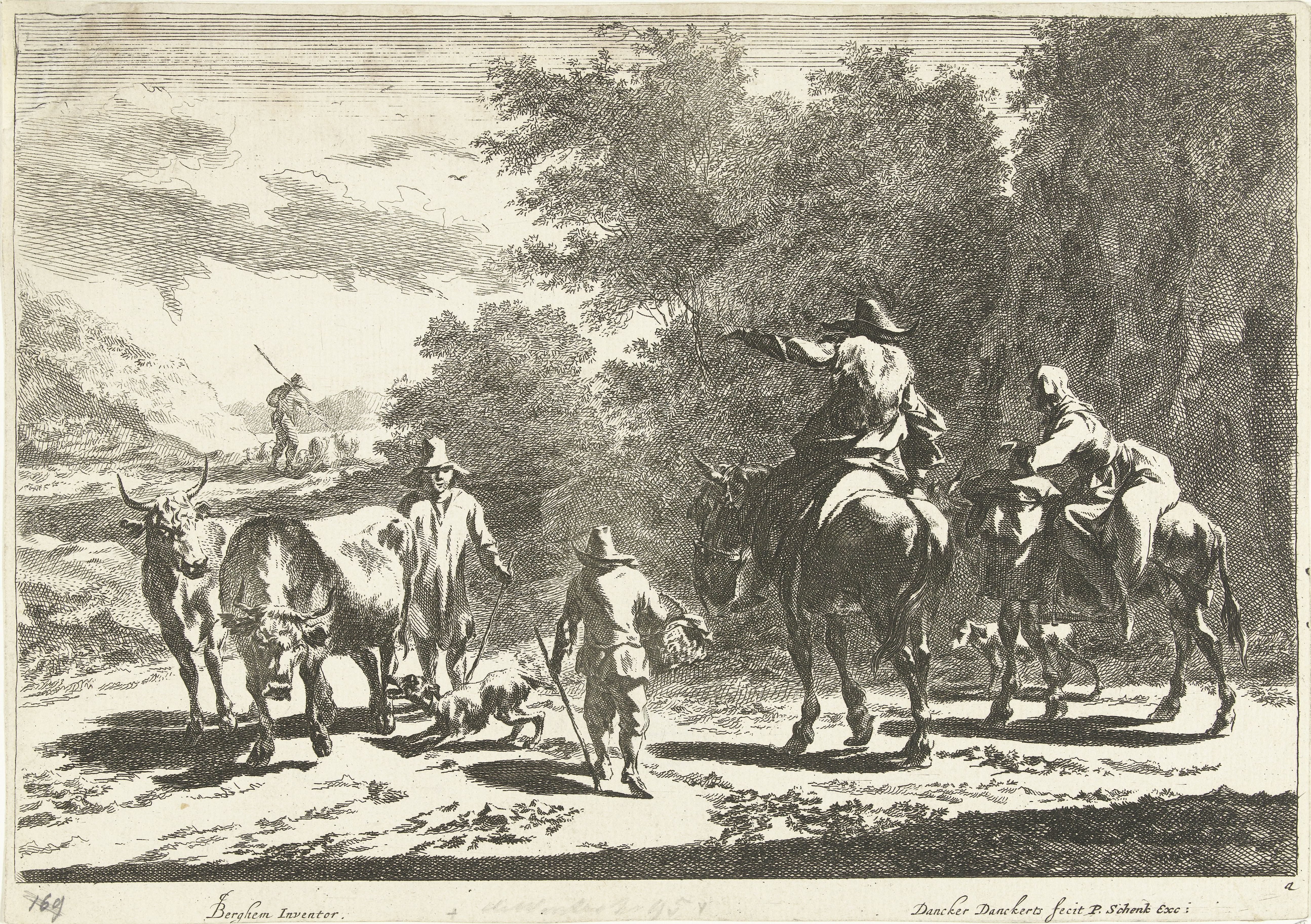 Herders en vee onderweg