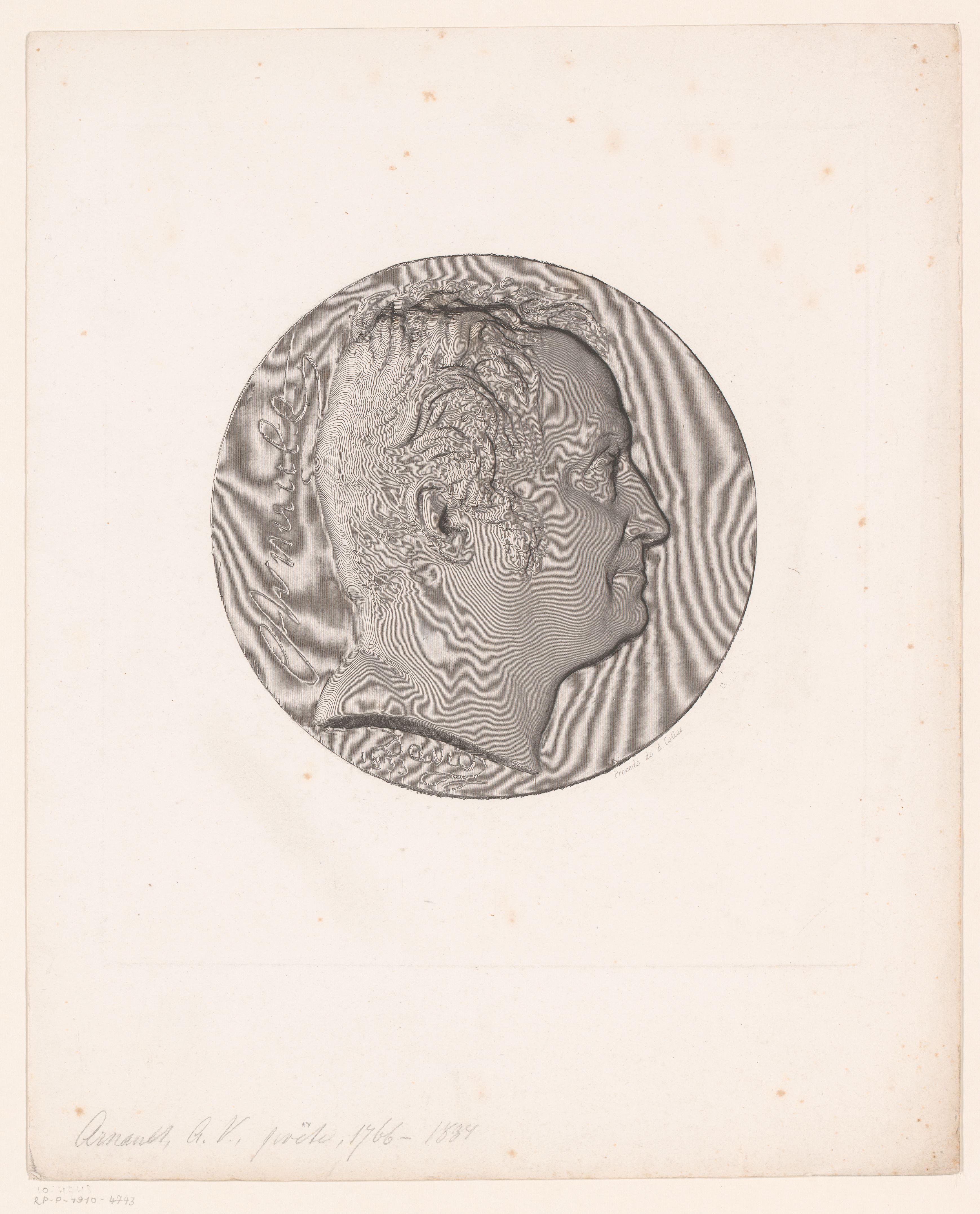Medaillon met portret van Antoine-Vincent Arnault