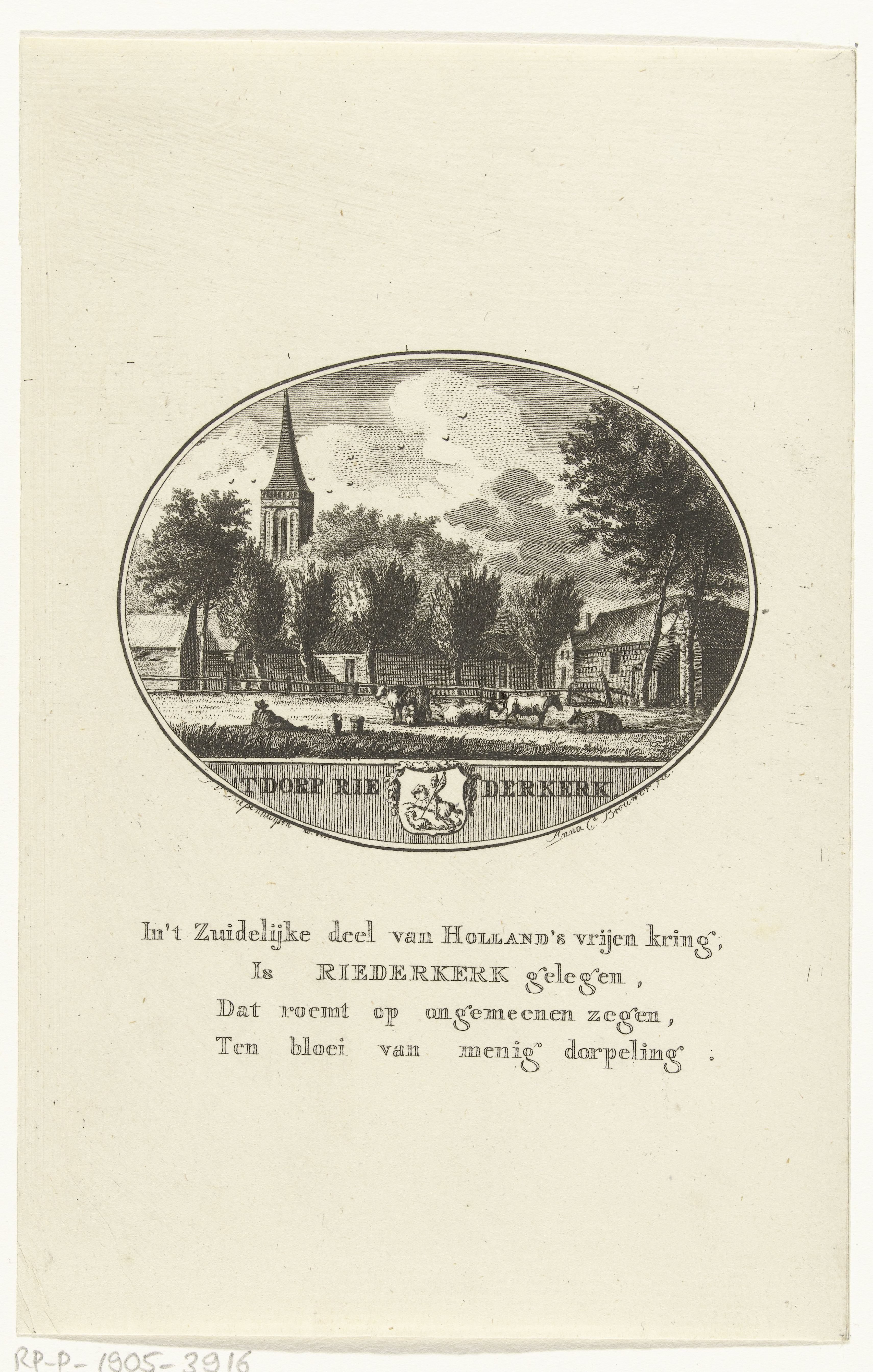 Gezicht op het dorp Ridderkerk
