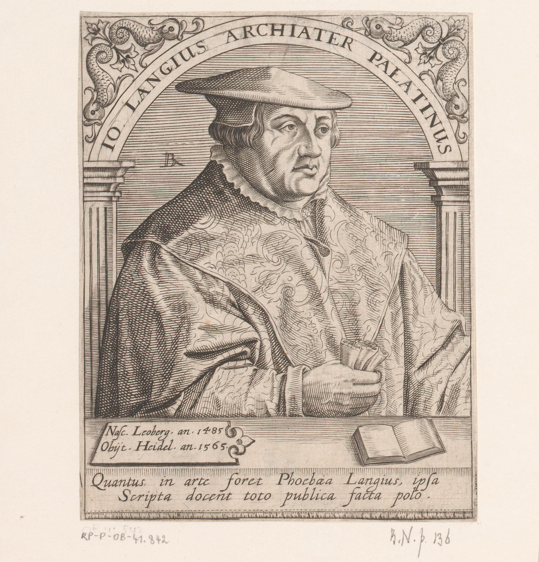 Portret van Johannes Lange