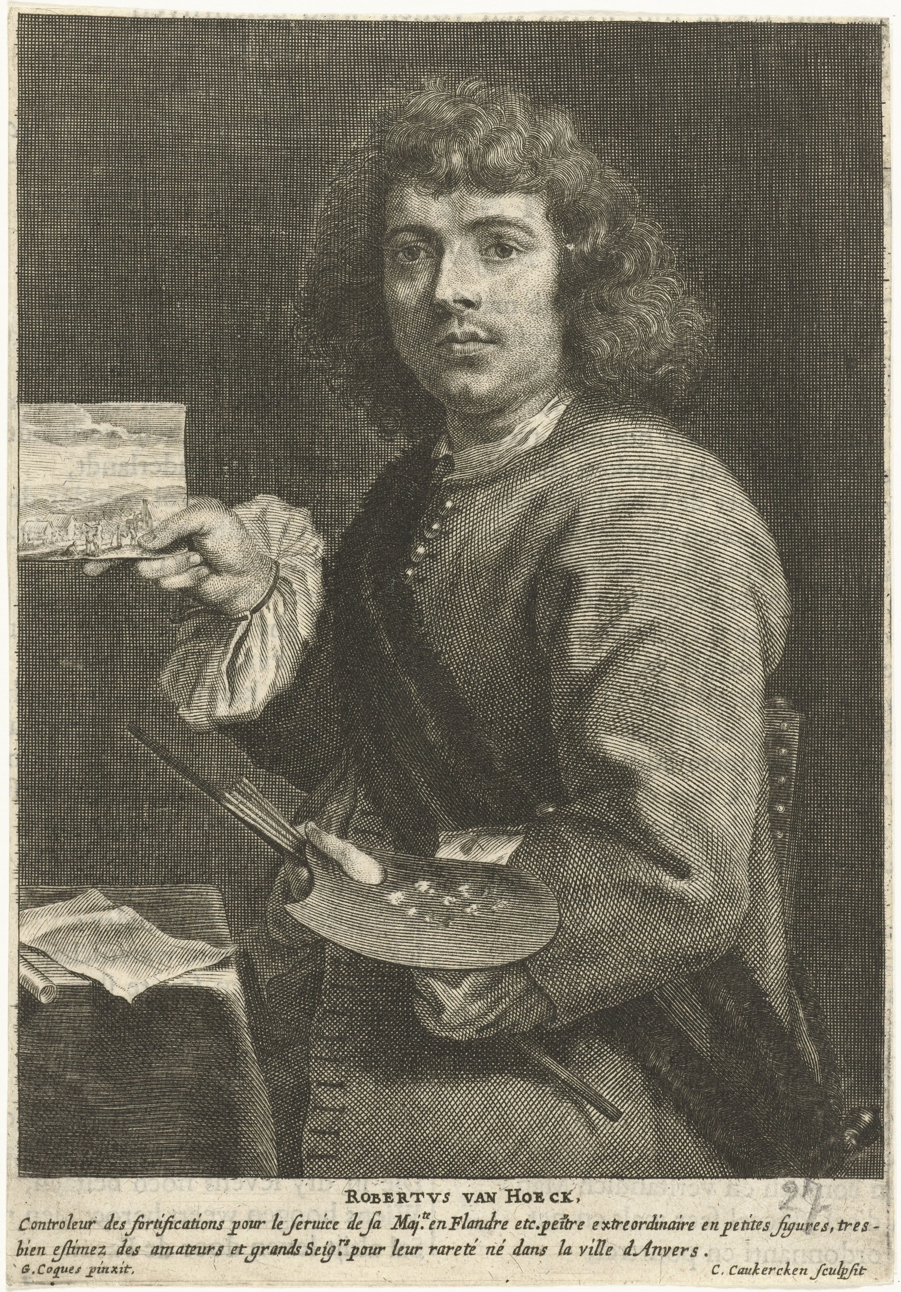 Portret van de schilder Robert van den Hoecke