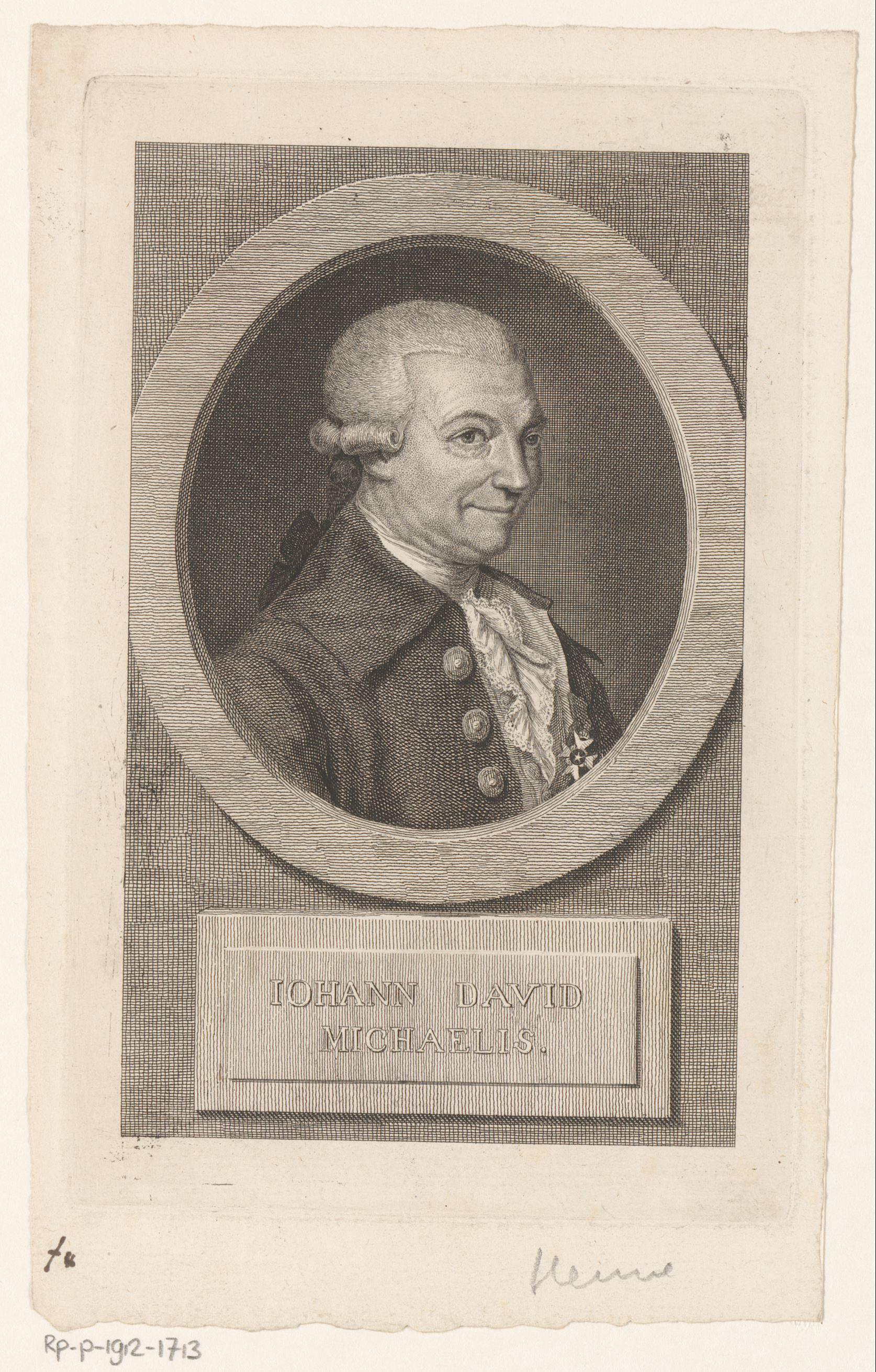 Portret van Johann David Michaelis