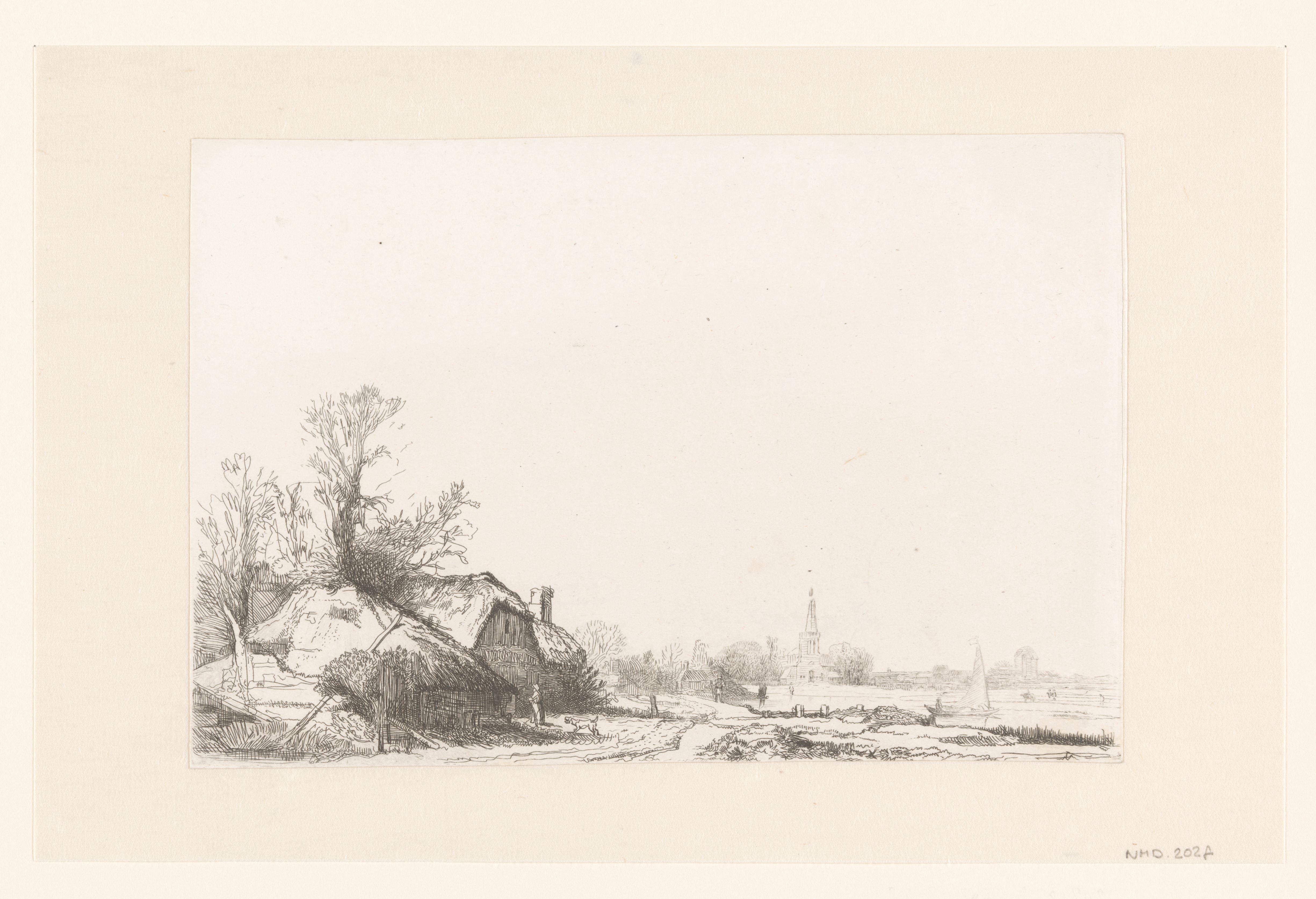Cottage beside a canal with a view of Ouderkerk
