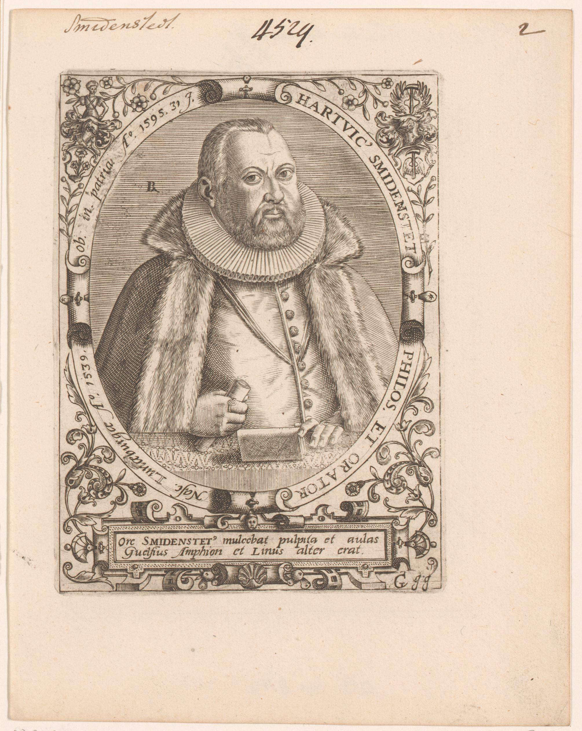 Portret van Hartvicus Smidenstet