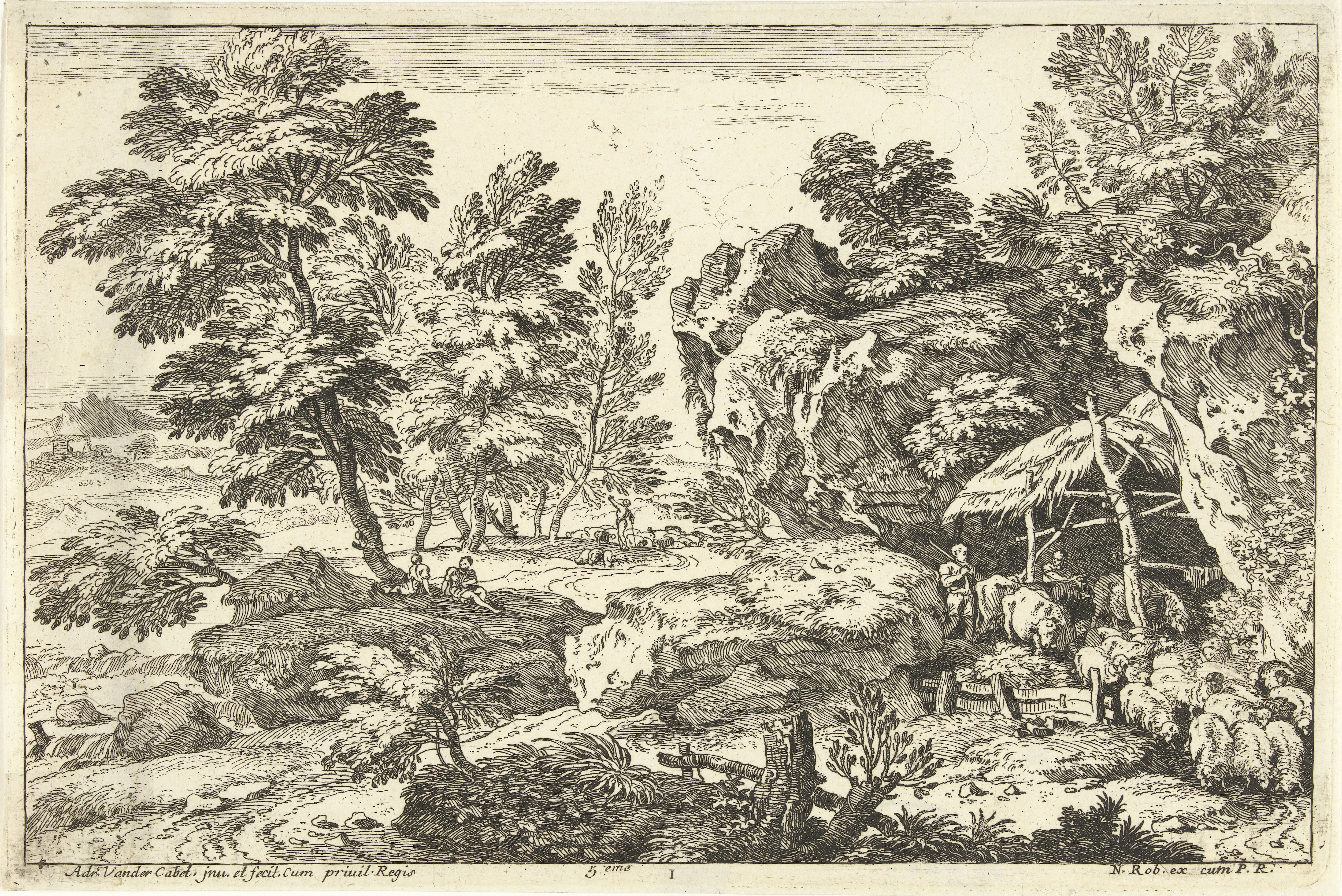 Landschap met schaapskooi