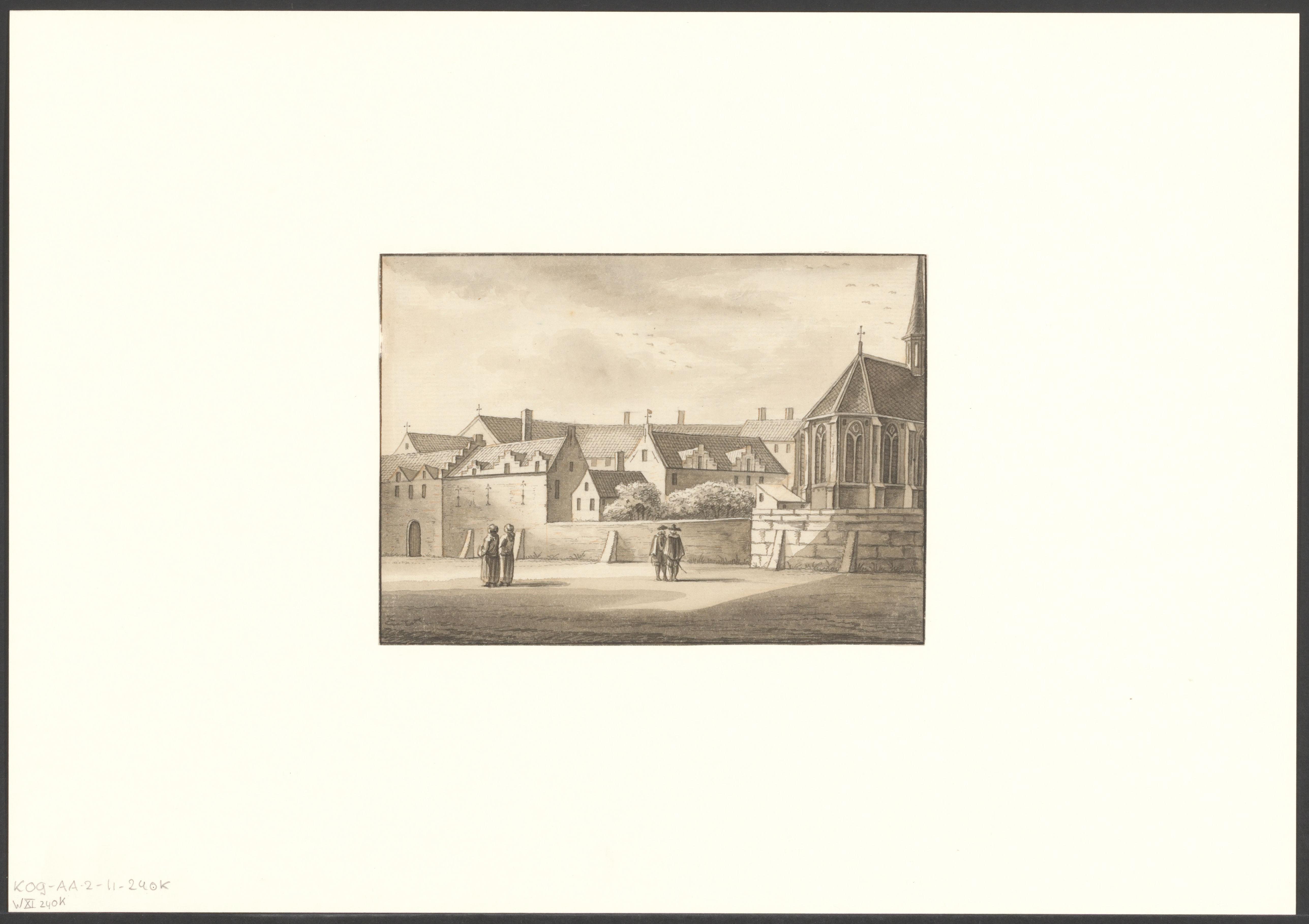 Gezicht op het Oudemannenhuis vanaf de Kloveniersburgwal