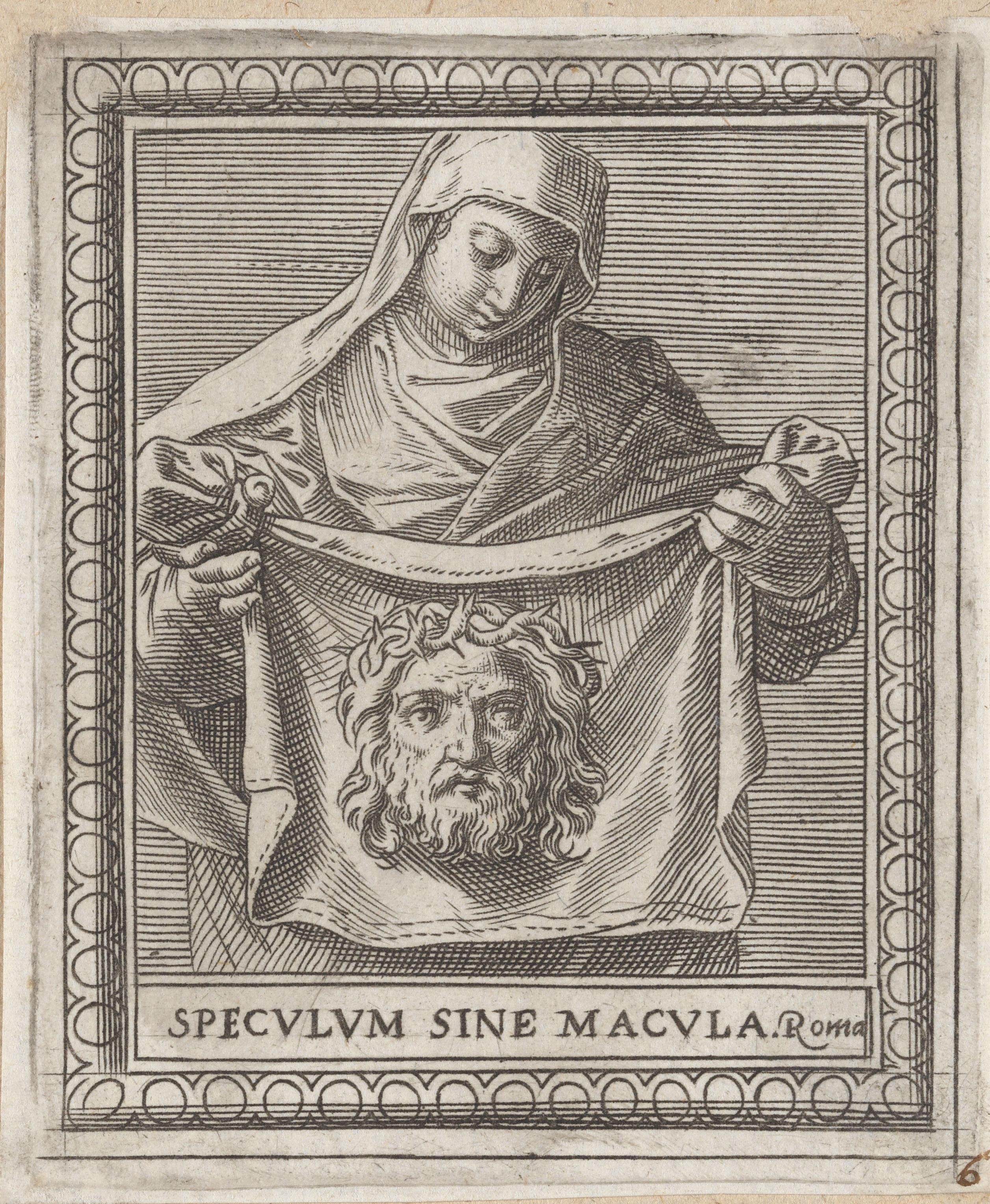 Heilige Veronica met zweetdoek (sudarium) met gelaat van Christus