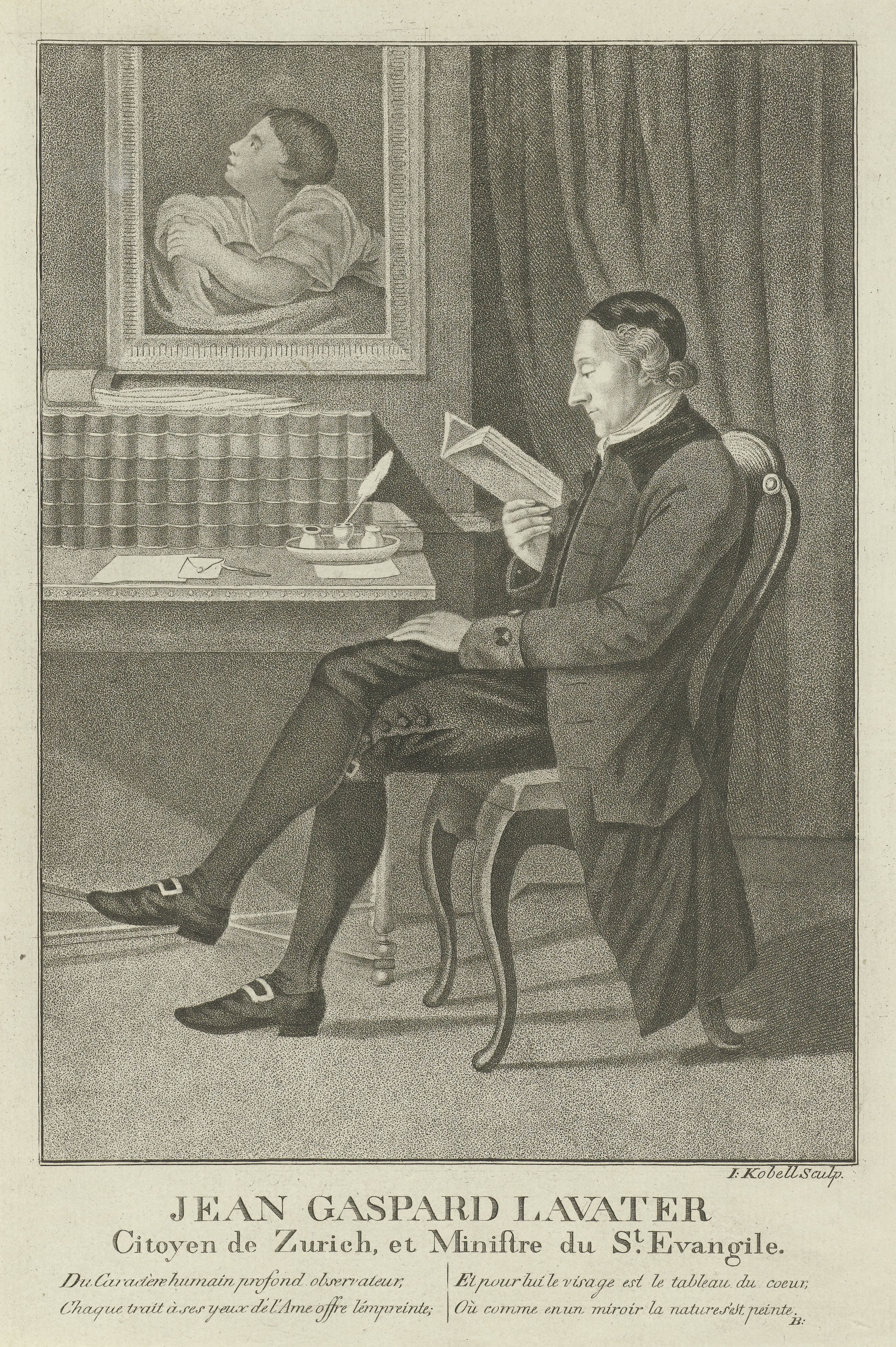 Portret van Johann Kaspar Lavater