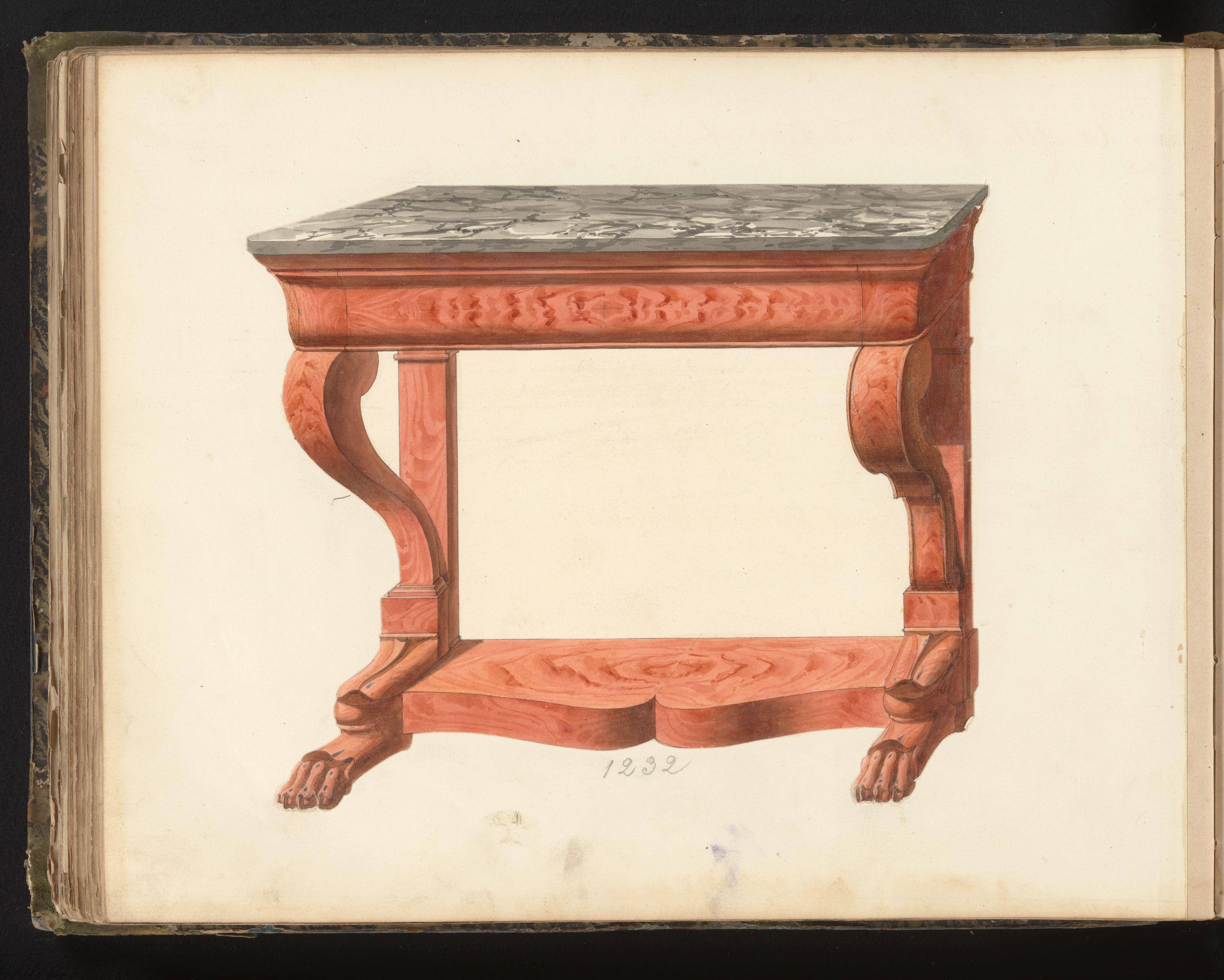 Ontwerp voor een wandtafel