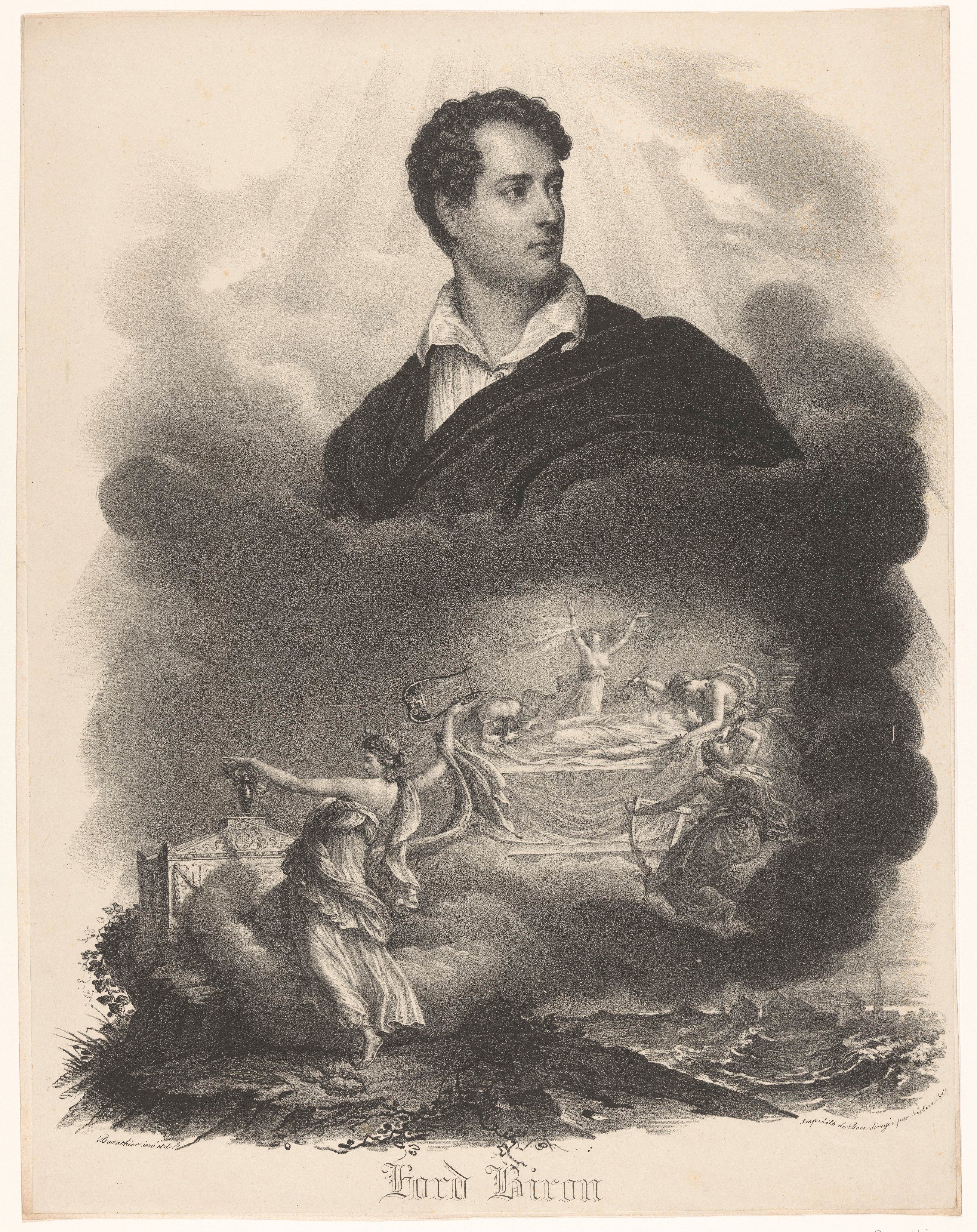 Herdenkingsportret van Lord Byron