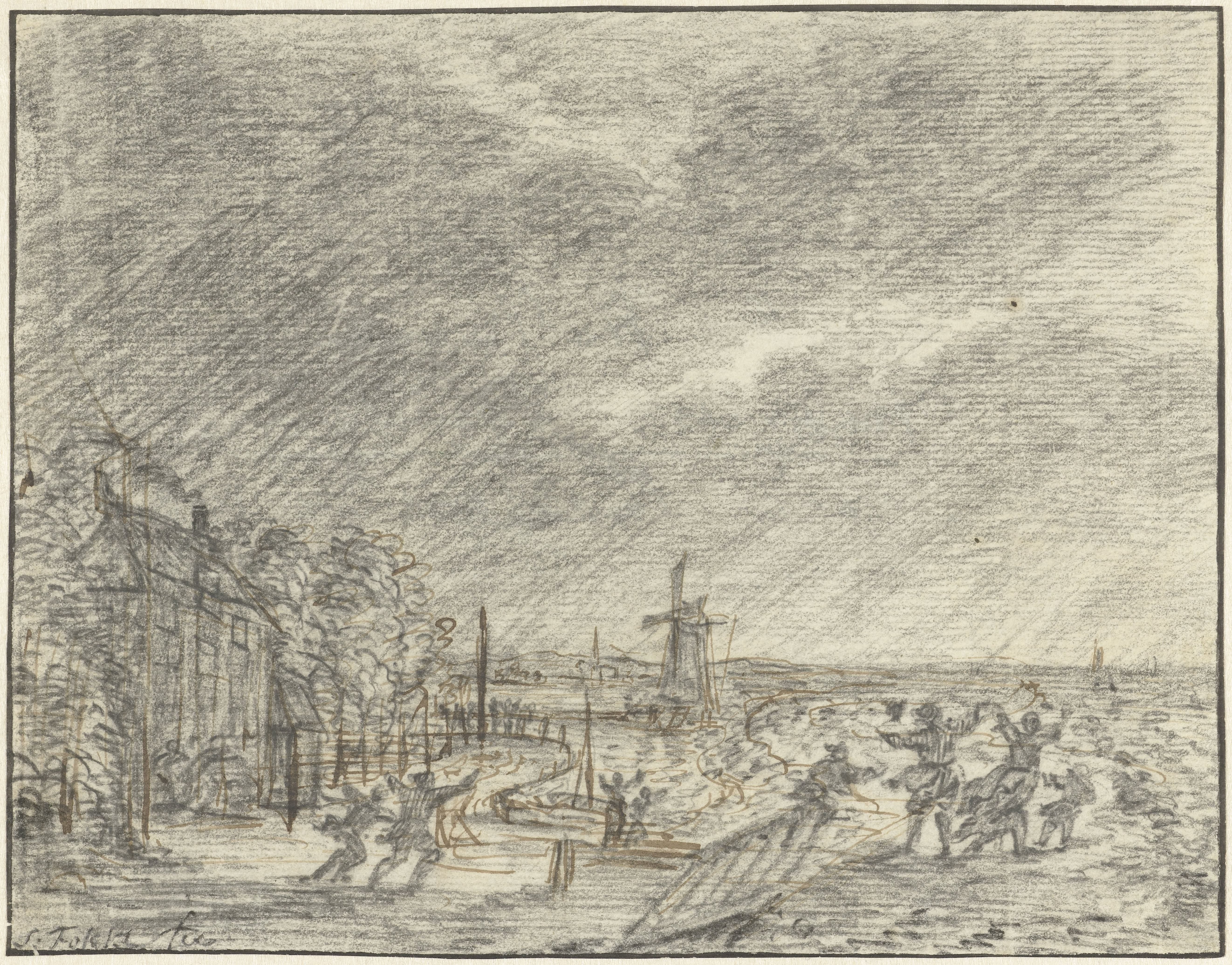 Zware storm en overstroming bij Halfweg, 15 november 1775