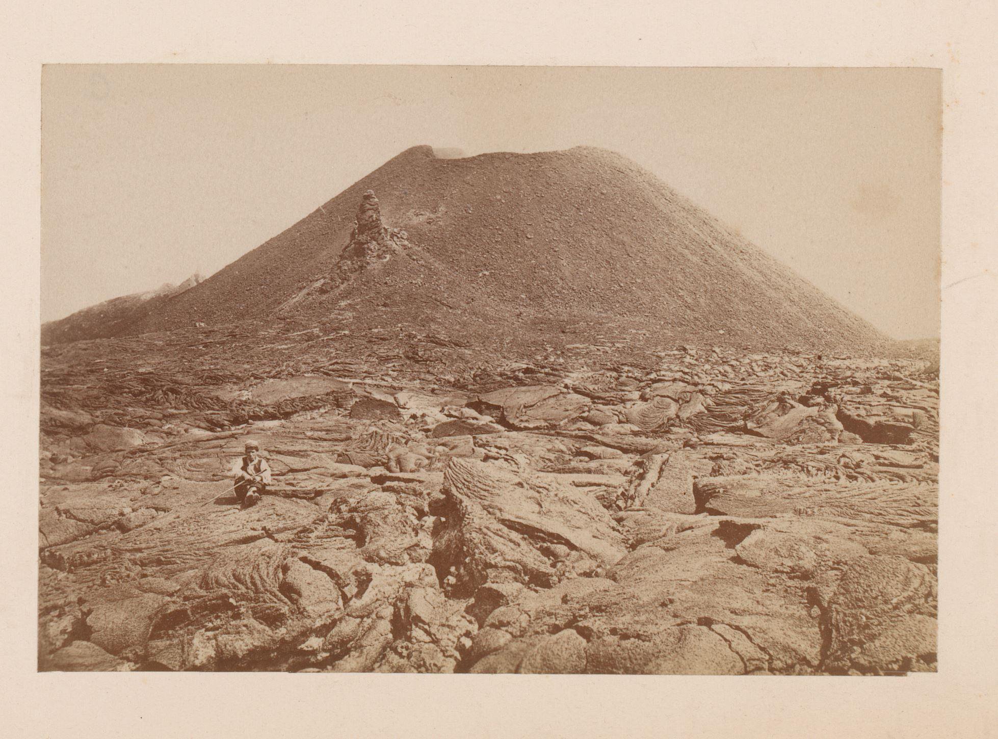 Gezicht op de krater van de Vesuvius, Italië