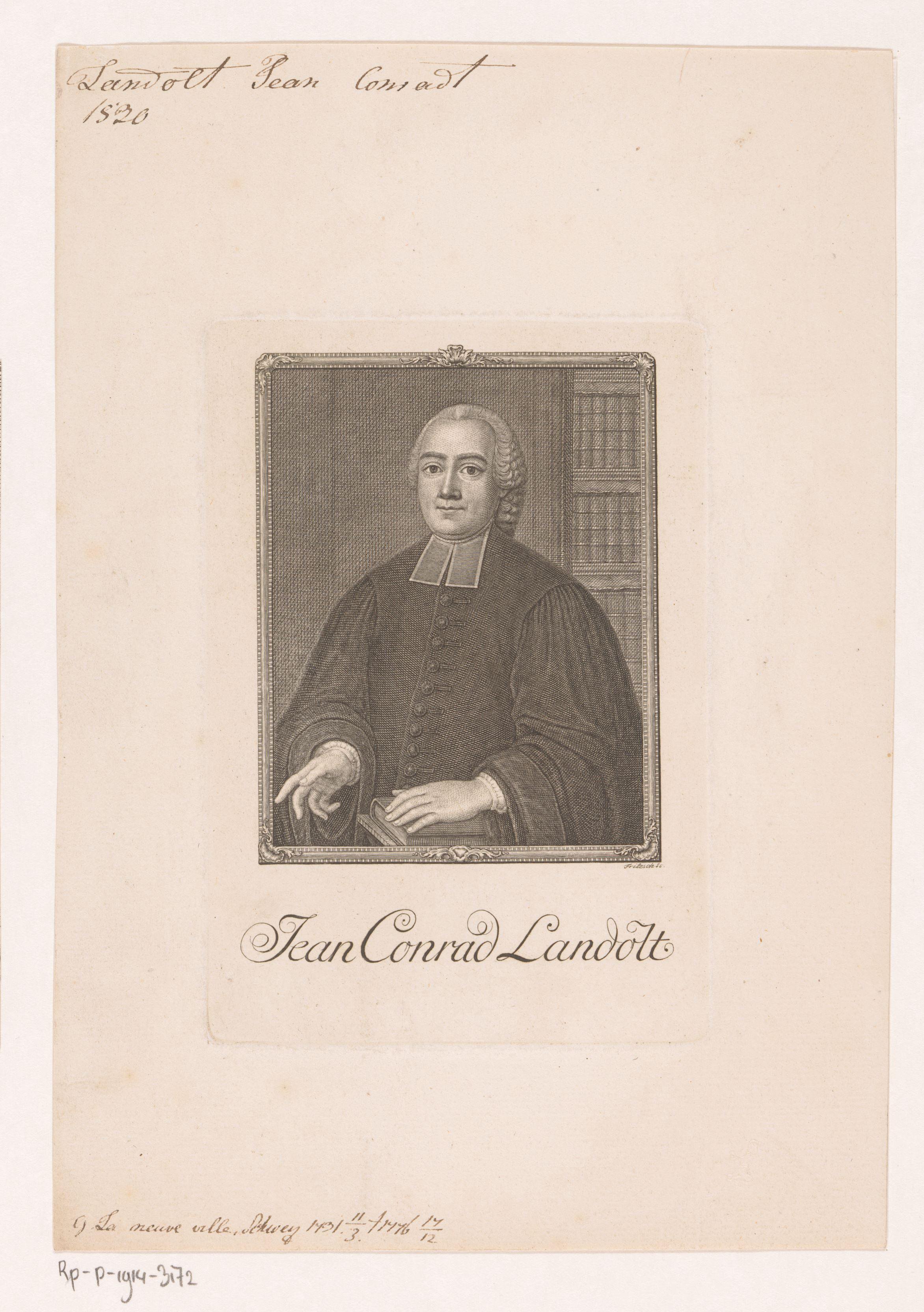 Portret van Jean Conrad Landolt