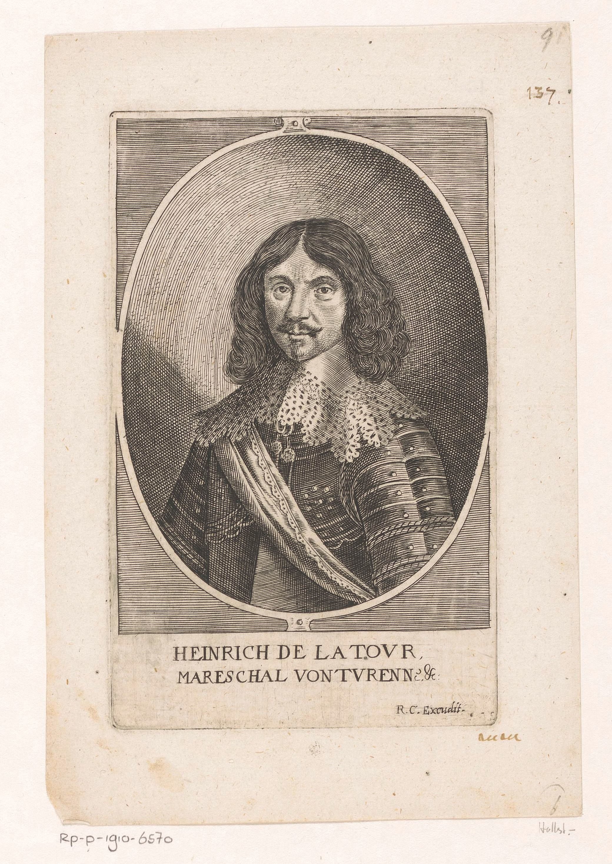 Portret van Henri de la Tour d’Auvergne