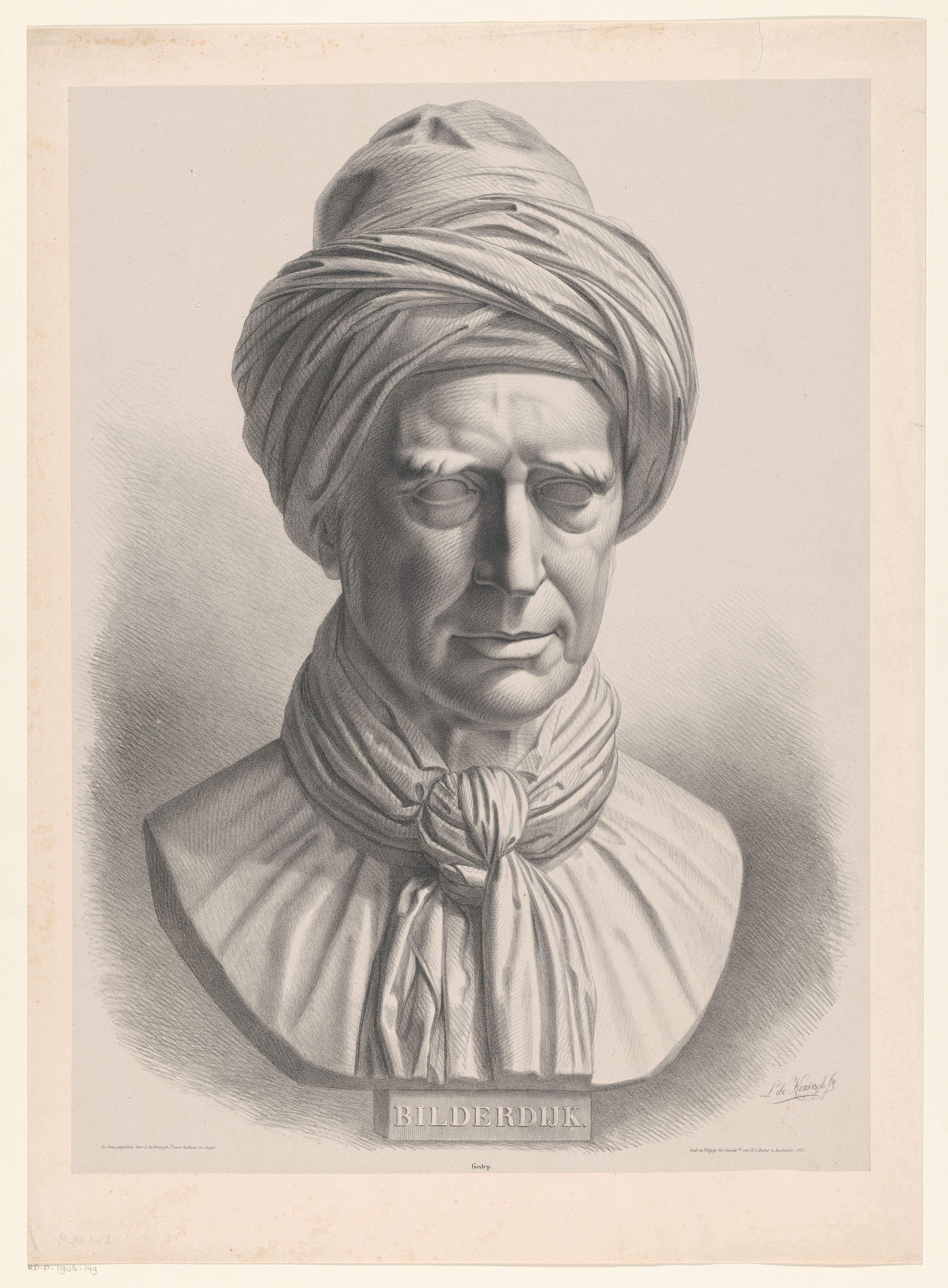 Portretbuste van Willem Bilderdijk