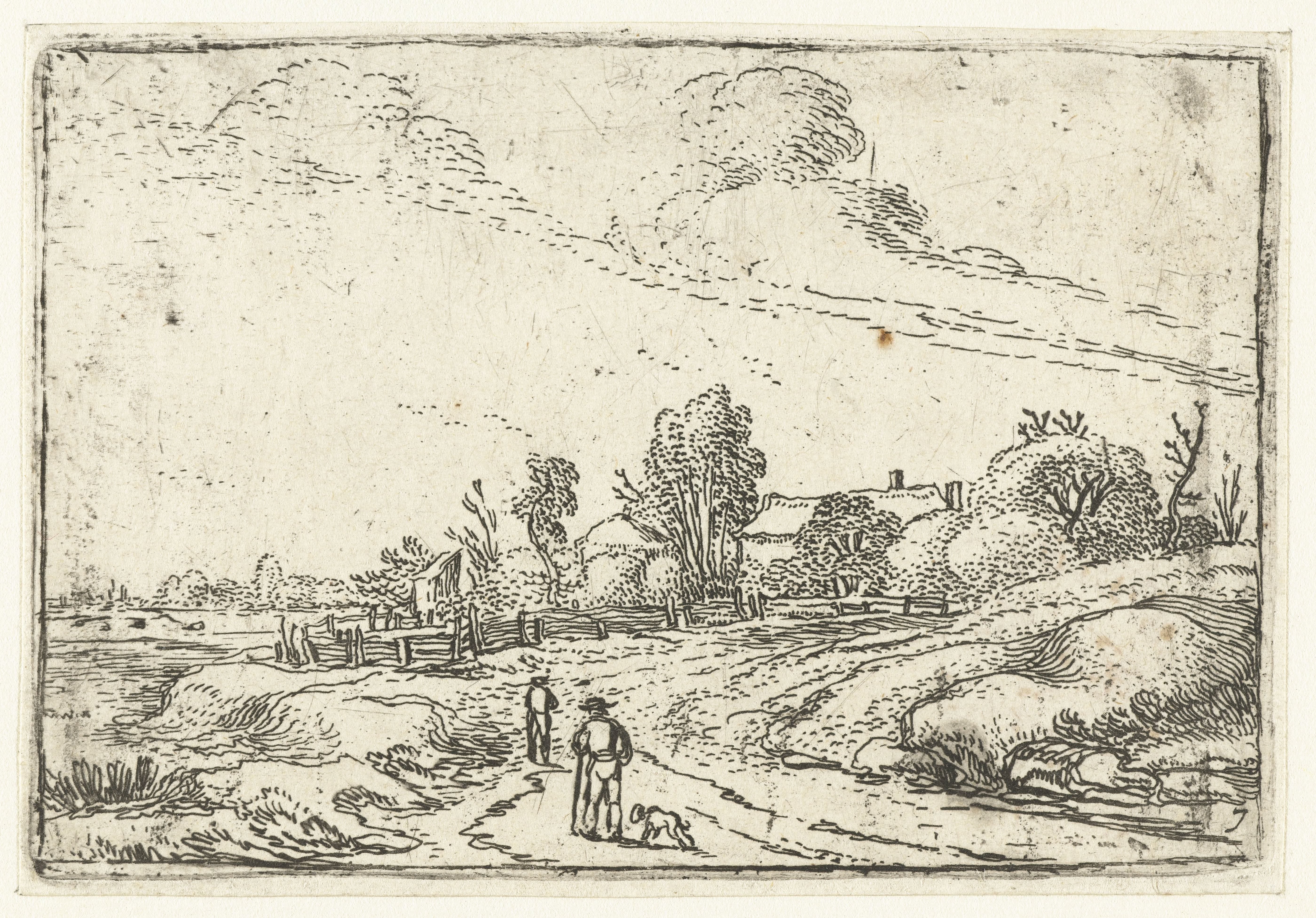 Pad langs een boerderij
