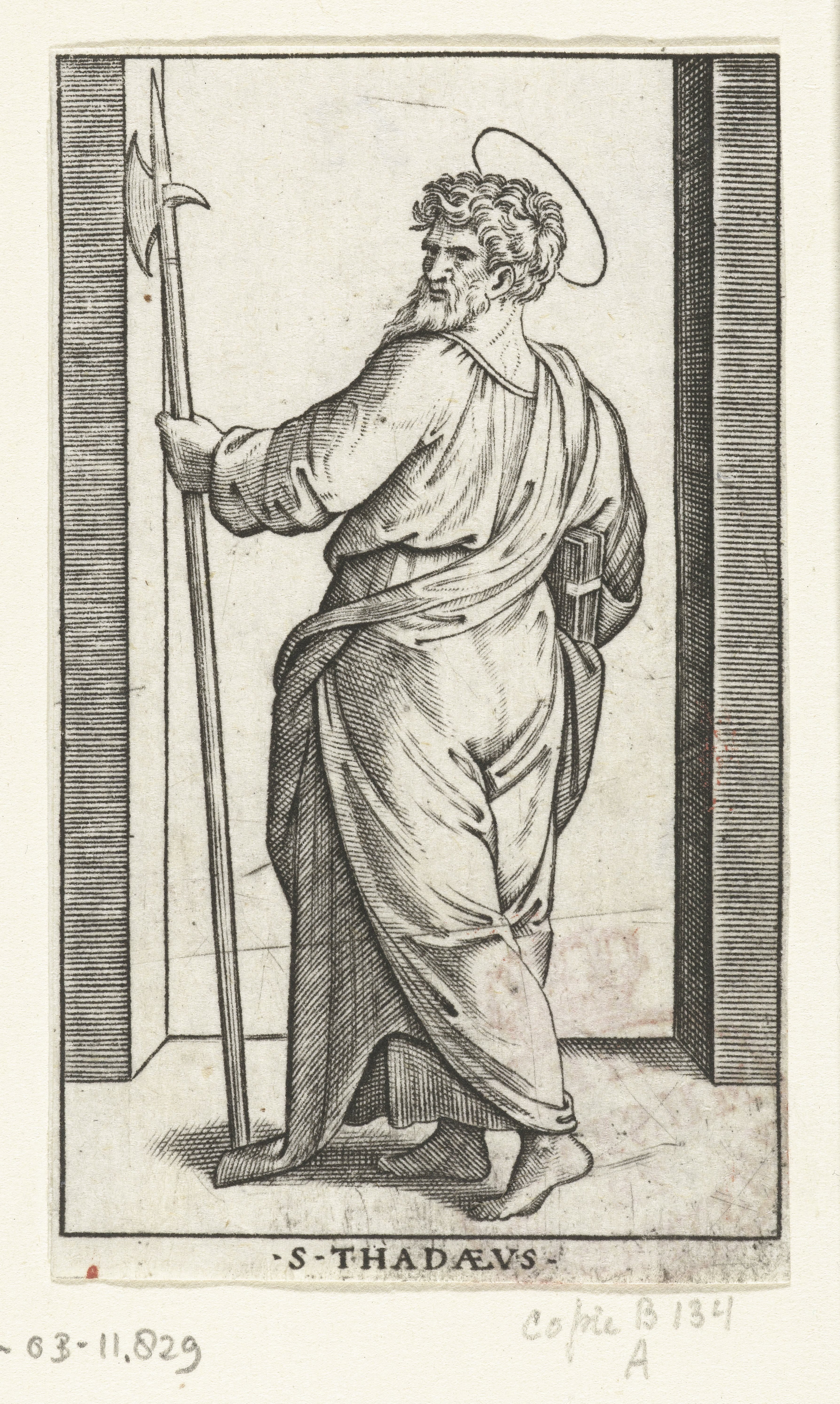 Apostel Judas Taddeüs met hellebaard