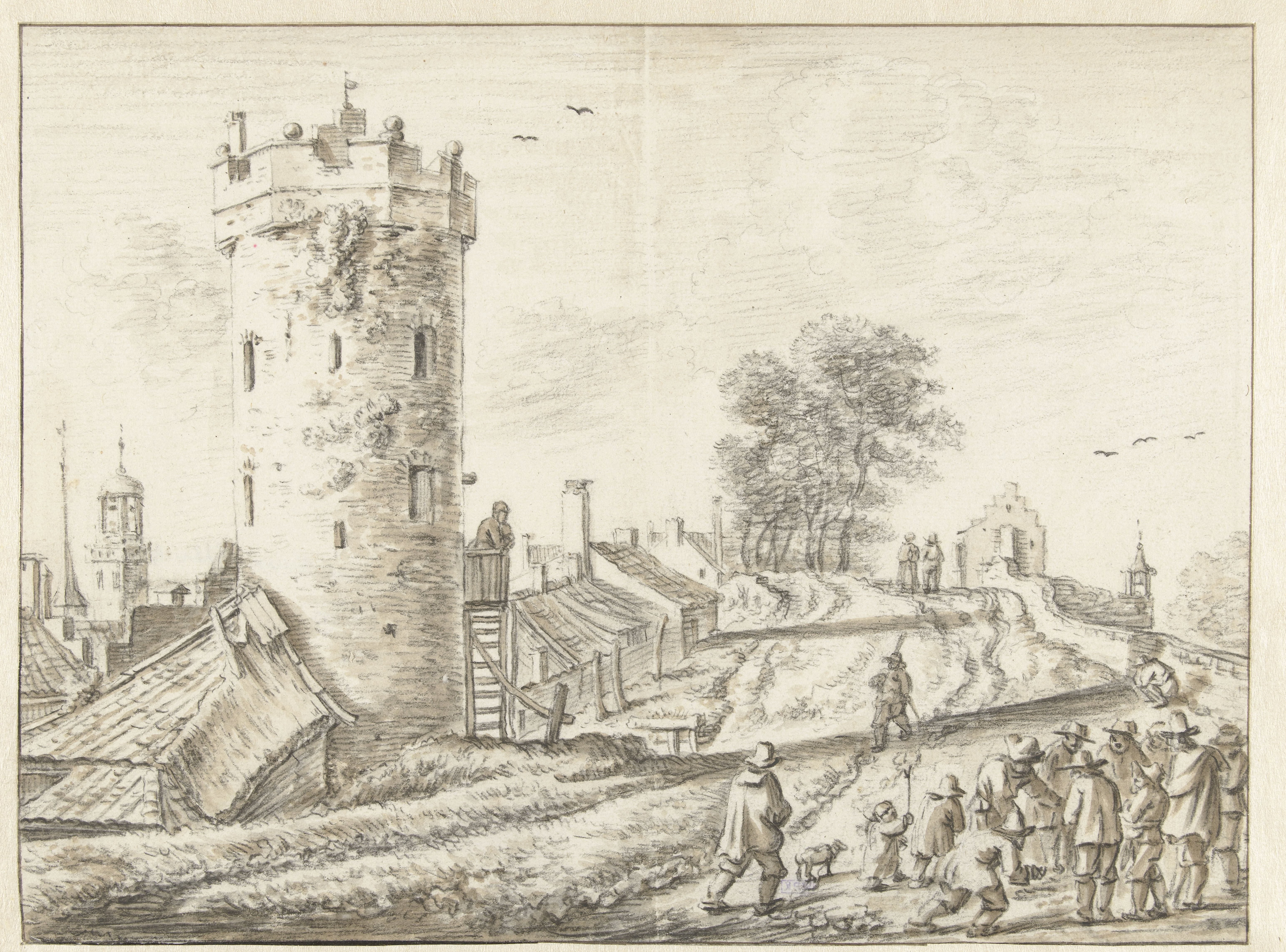 Bijlhouwerstoren op de wallen van Utrecht