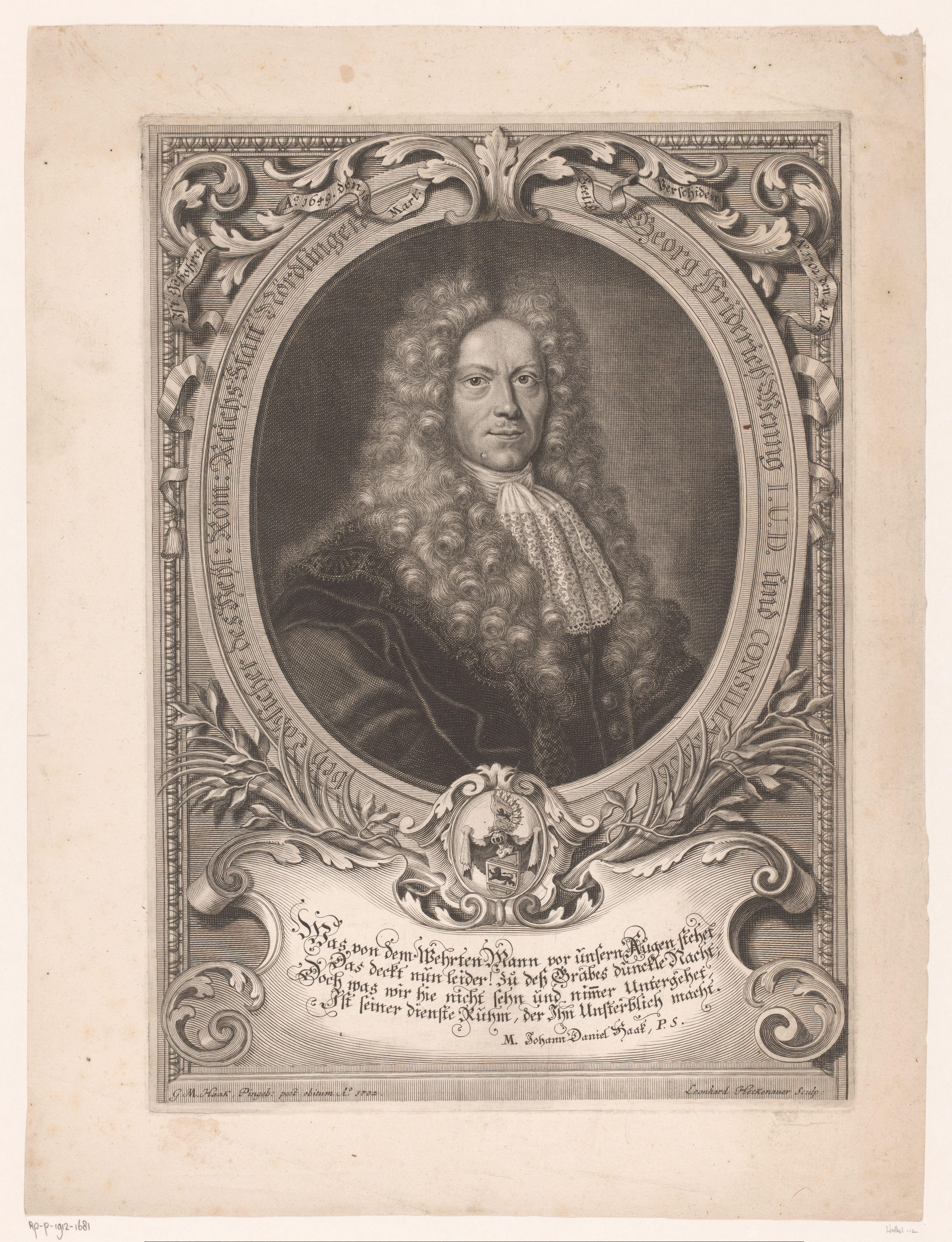 Portret van Georg Friedrich Weng