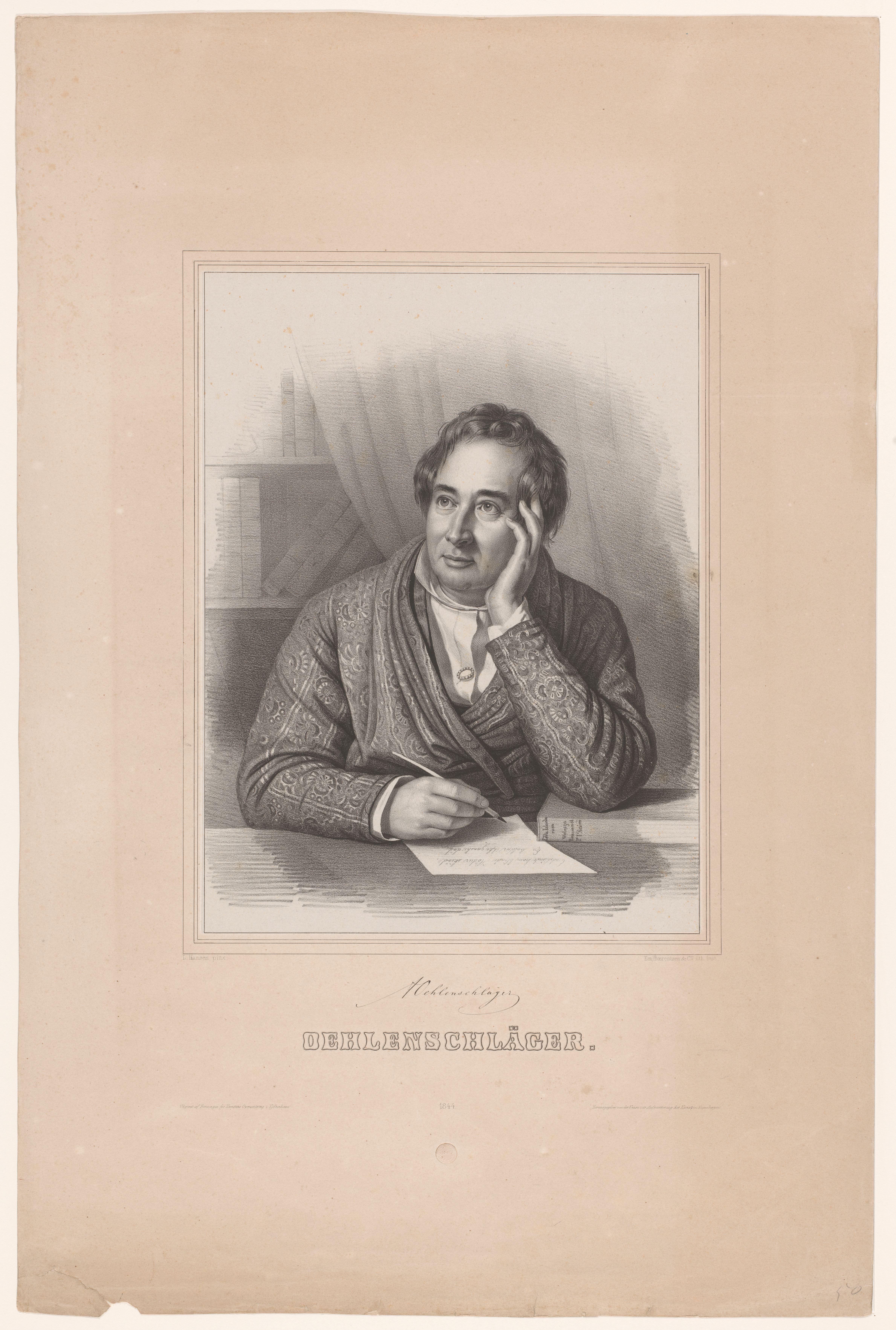 Portret van Adam Oehlenschläger