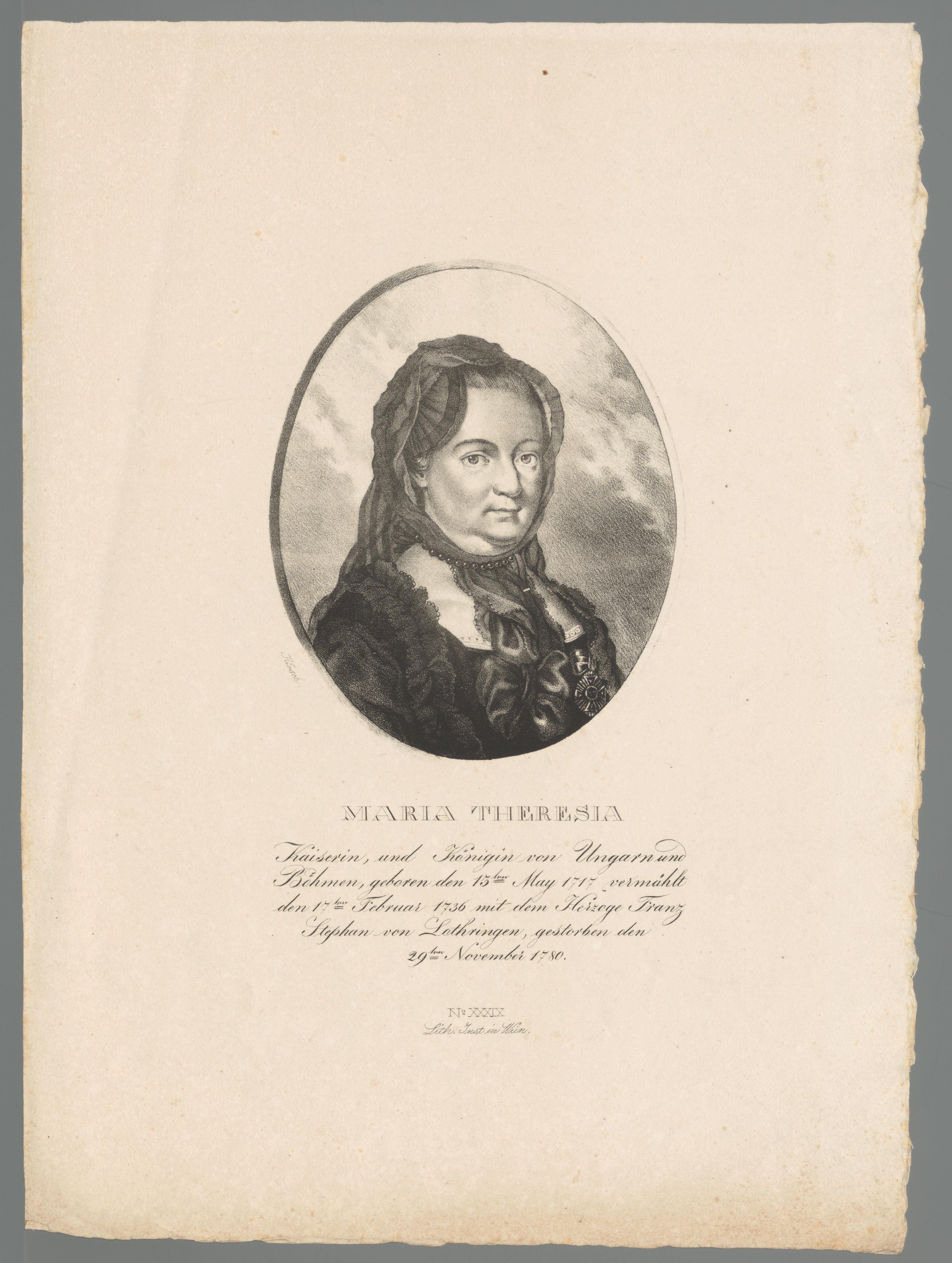 Portret van Maria Theresia