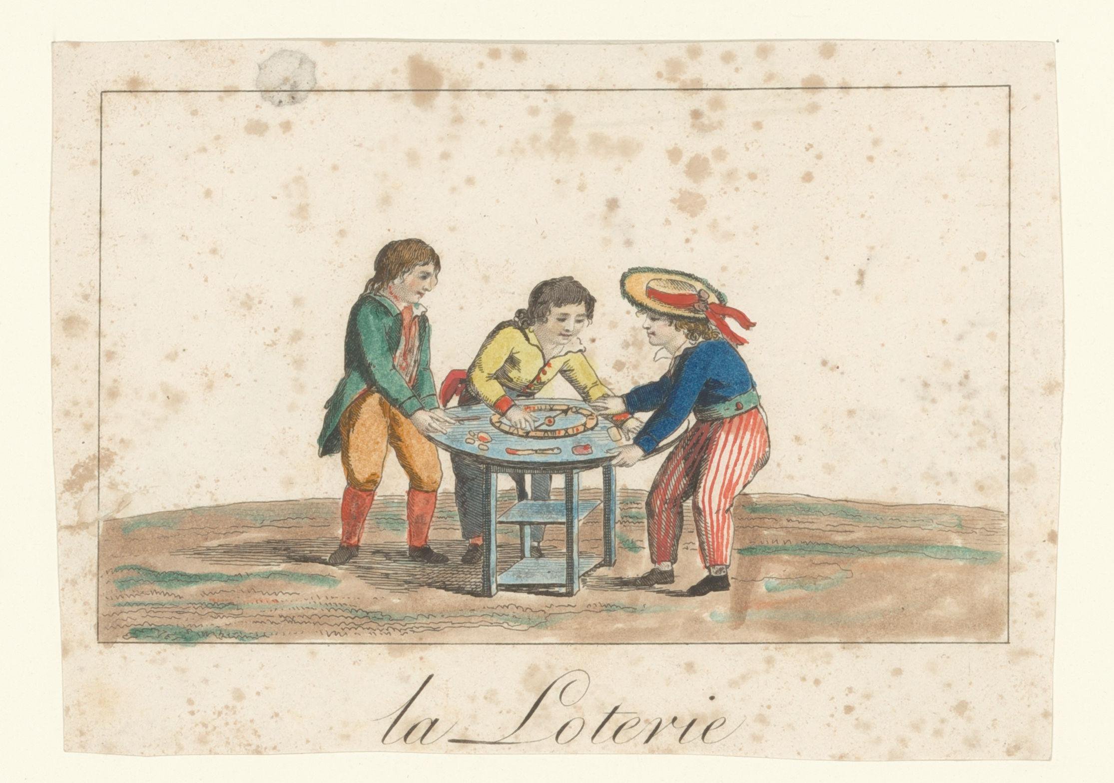 Kinderen spelen een loterijspel