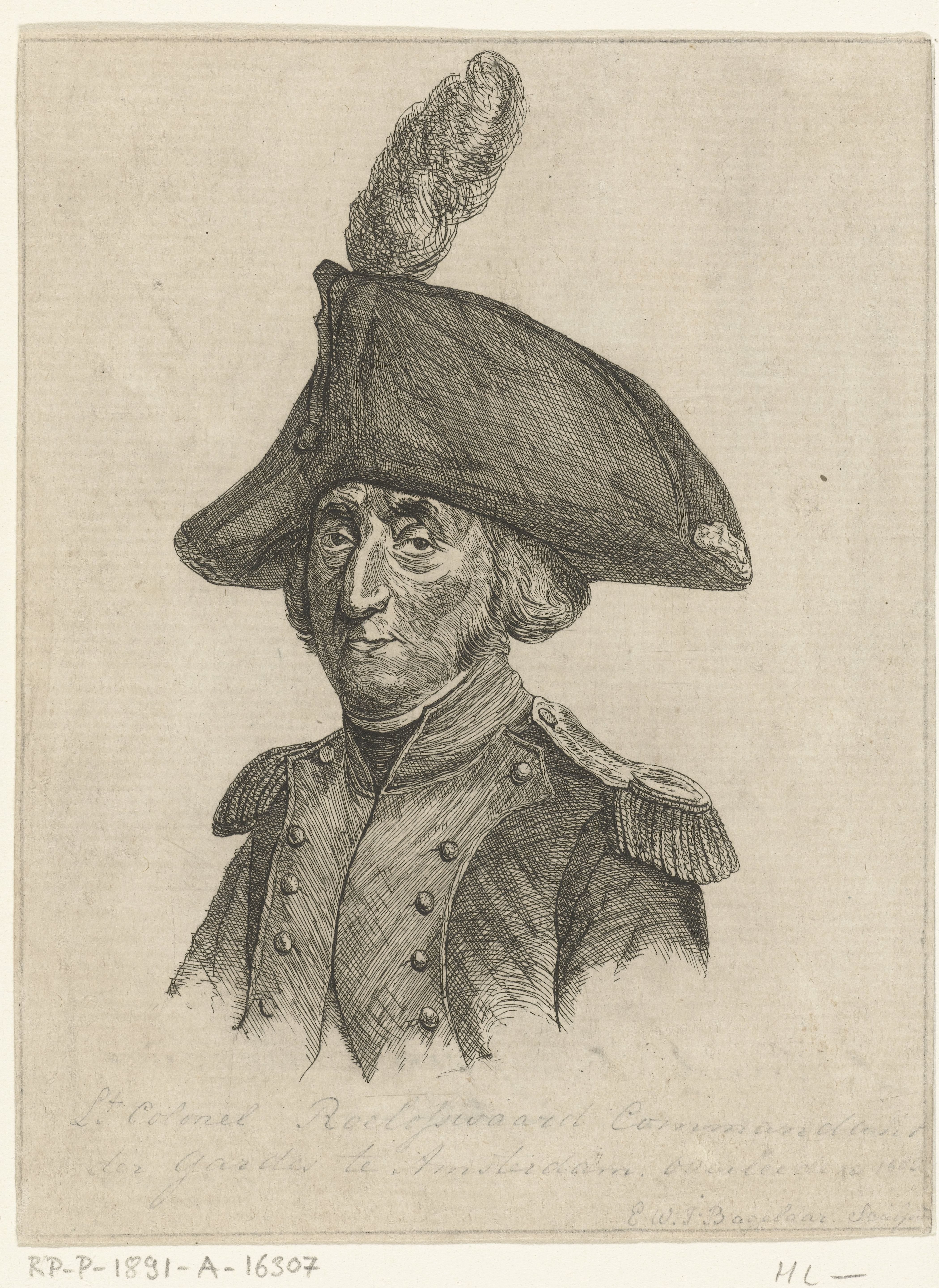 Portret van luitenant-kolonel Benjamin Roelofswaard