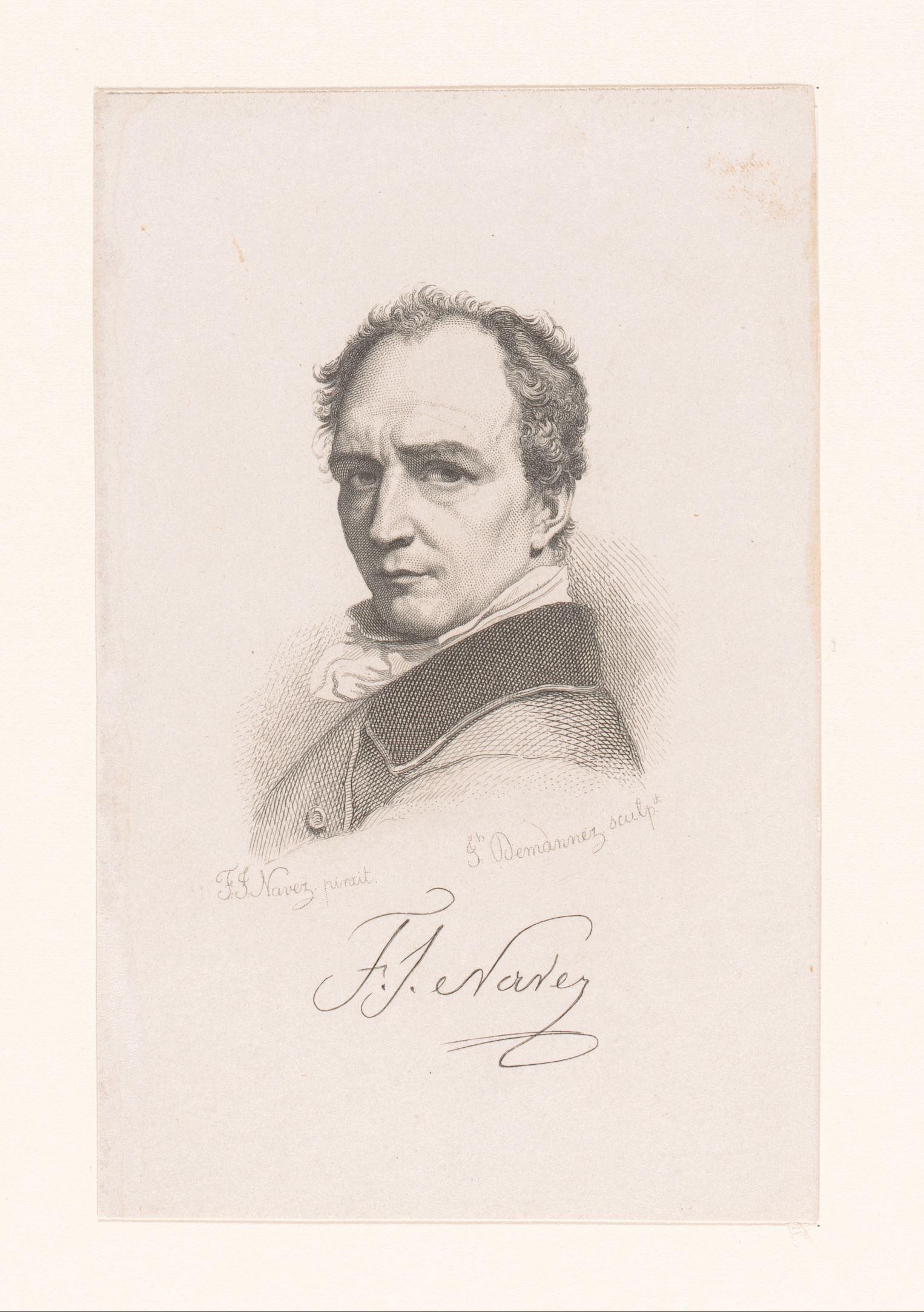 Portret van François Joseph Navez, naar een zelfportret
