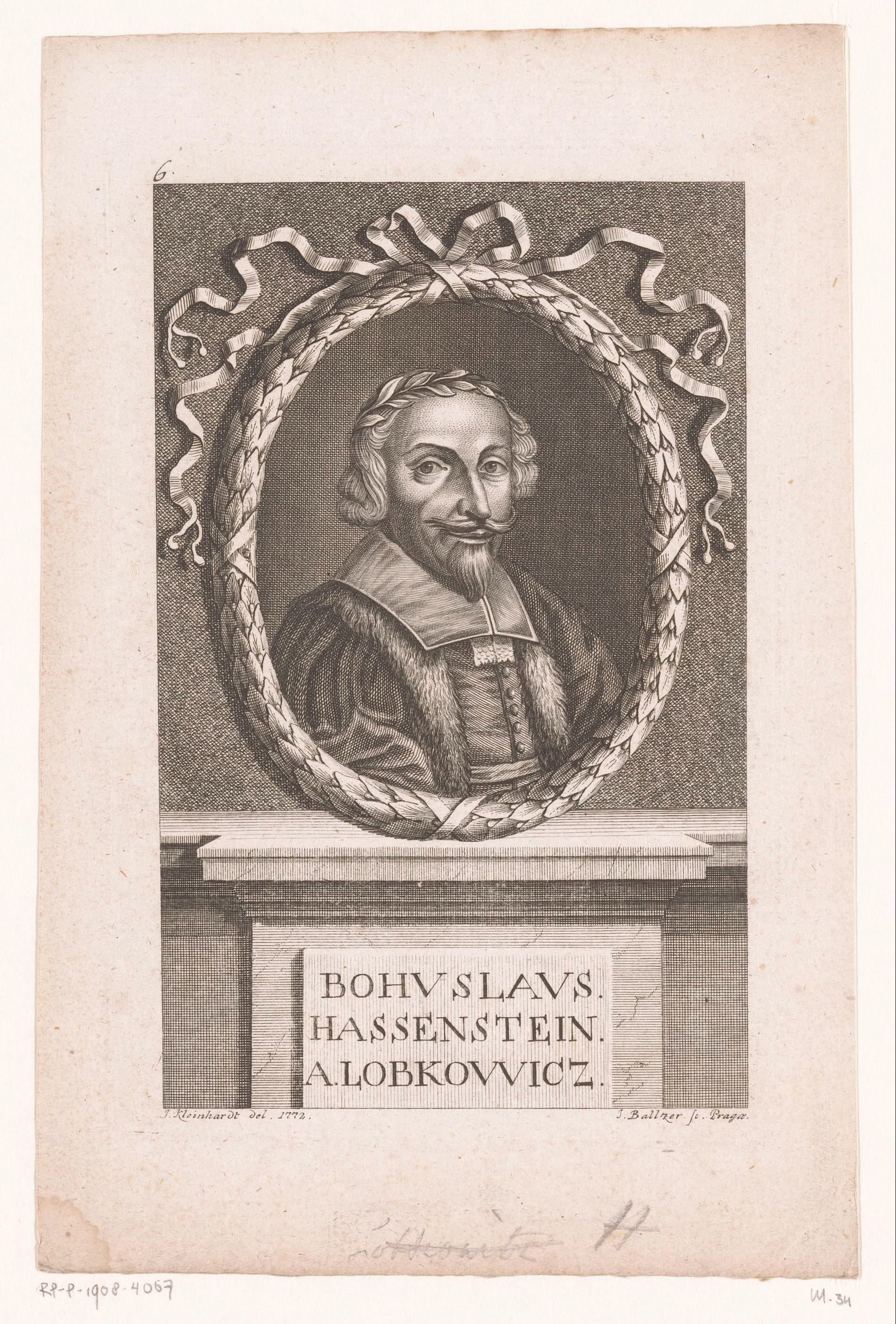 Portret van Bohuslaw Lobkowitz von Hassenstein