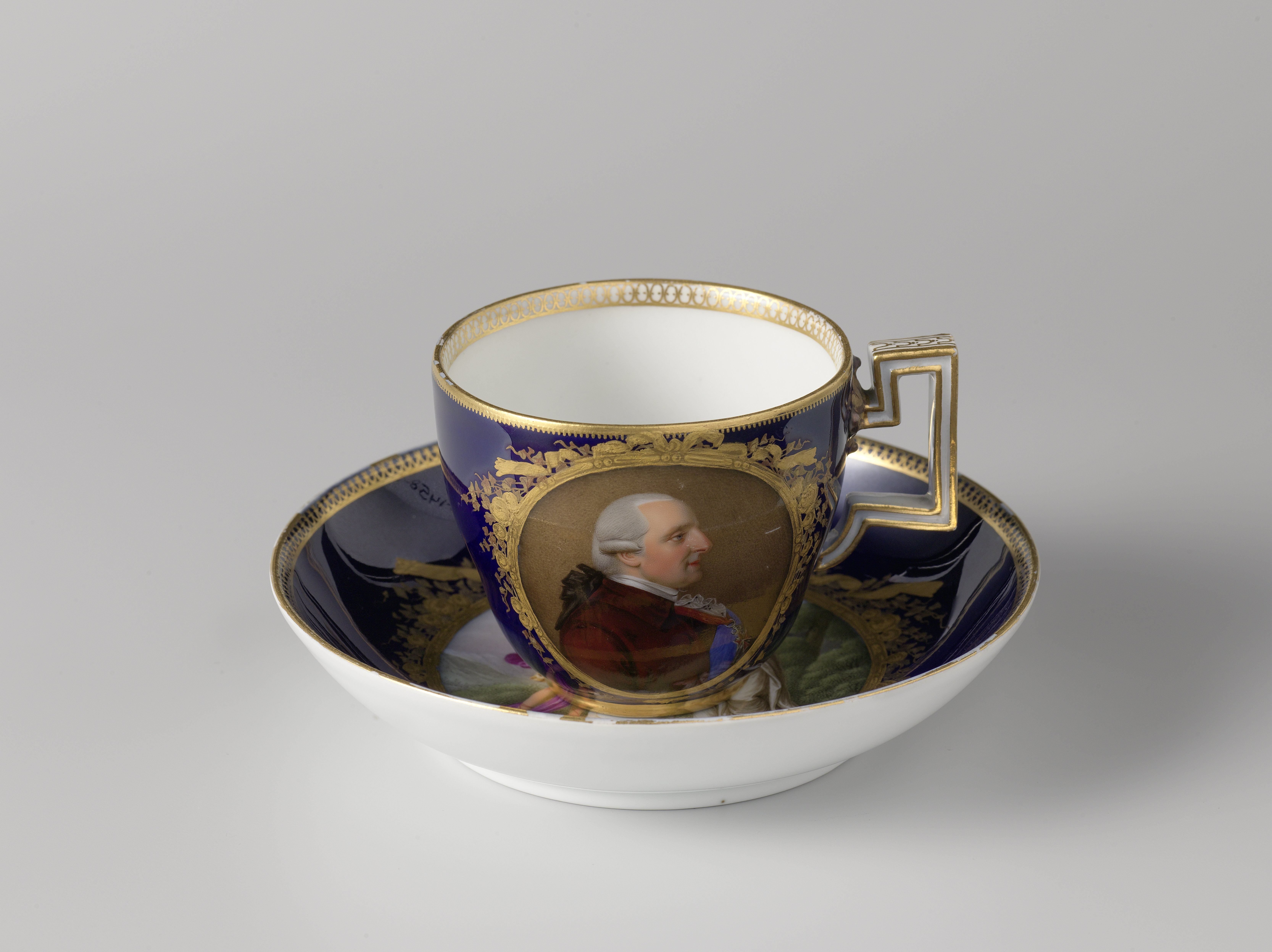 Cup and saucer with the portraits of Count Camillo Marcolini and Baroness Maria Anna O’Kelly