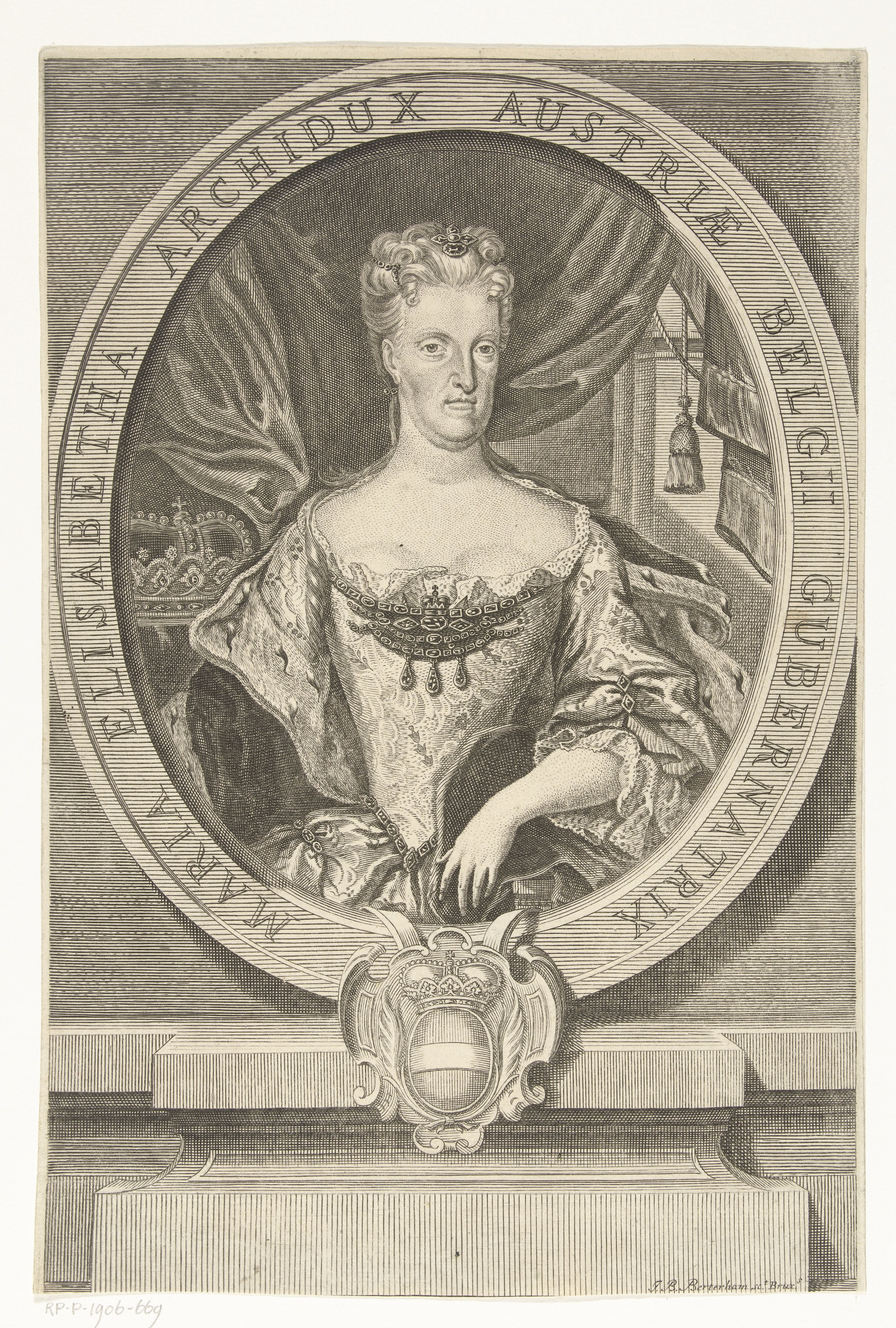 Portret van Maria Elisabeth, aartshertogin van Oostenrijk
