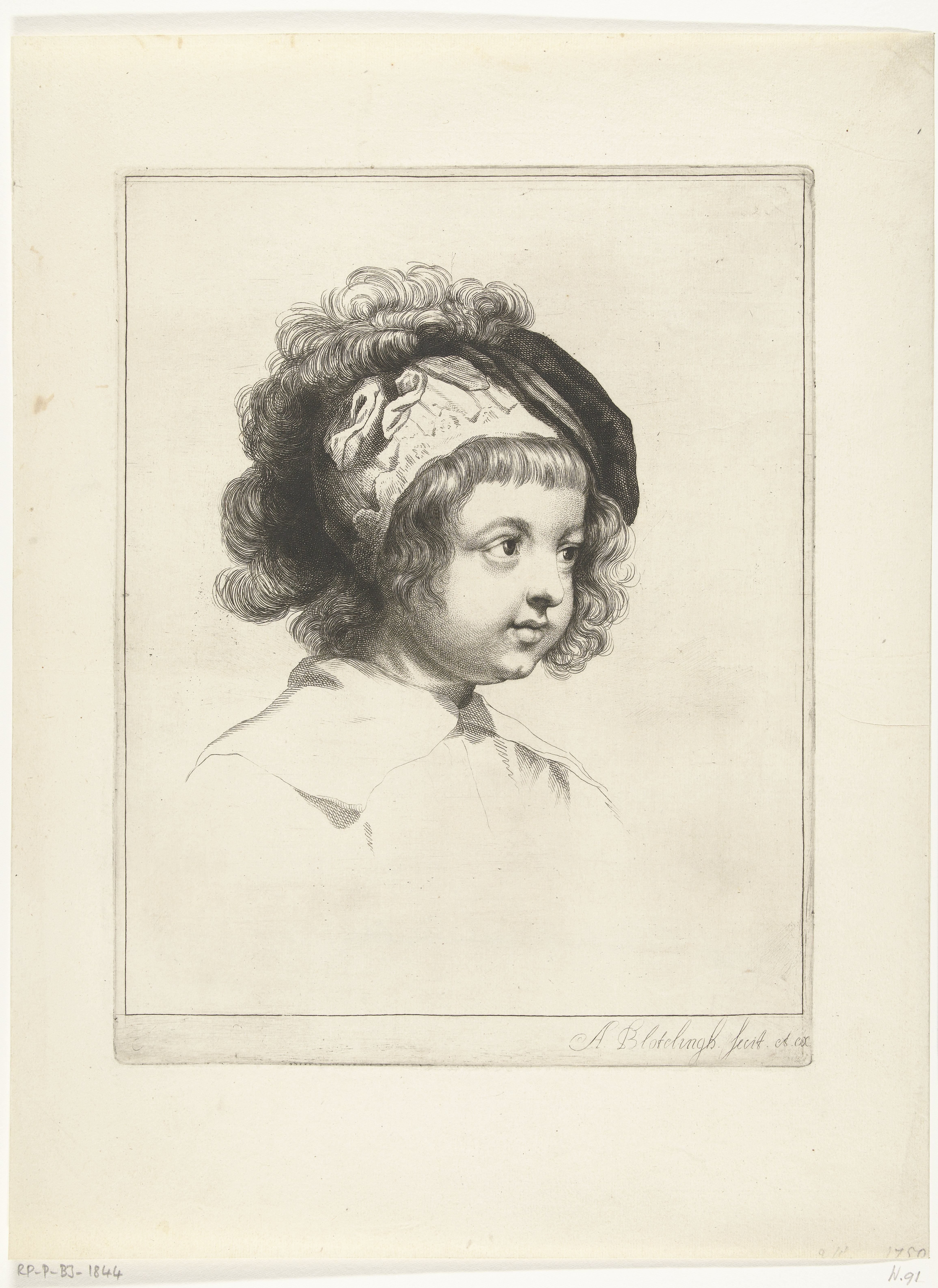 Portretbuste van de zoon van Peter Paul Rubens