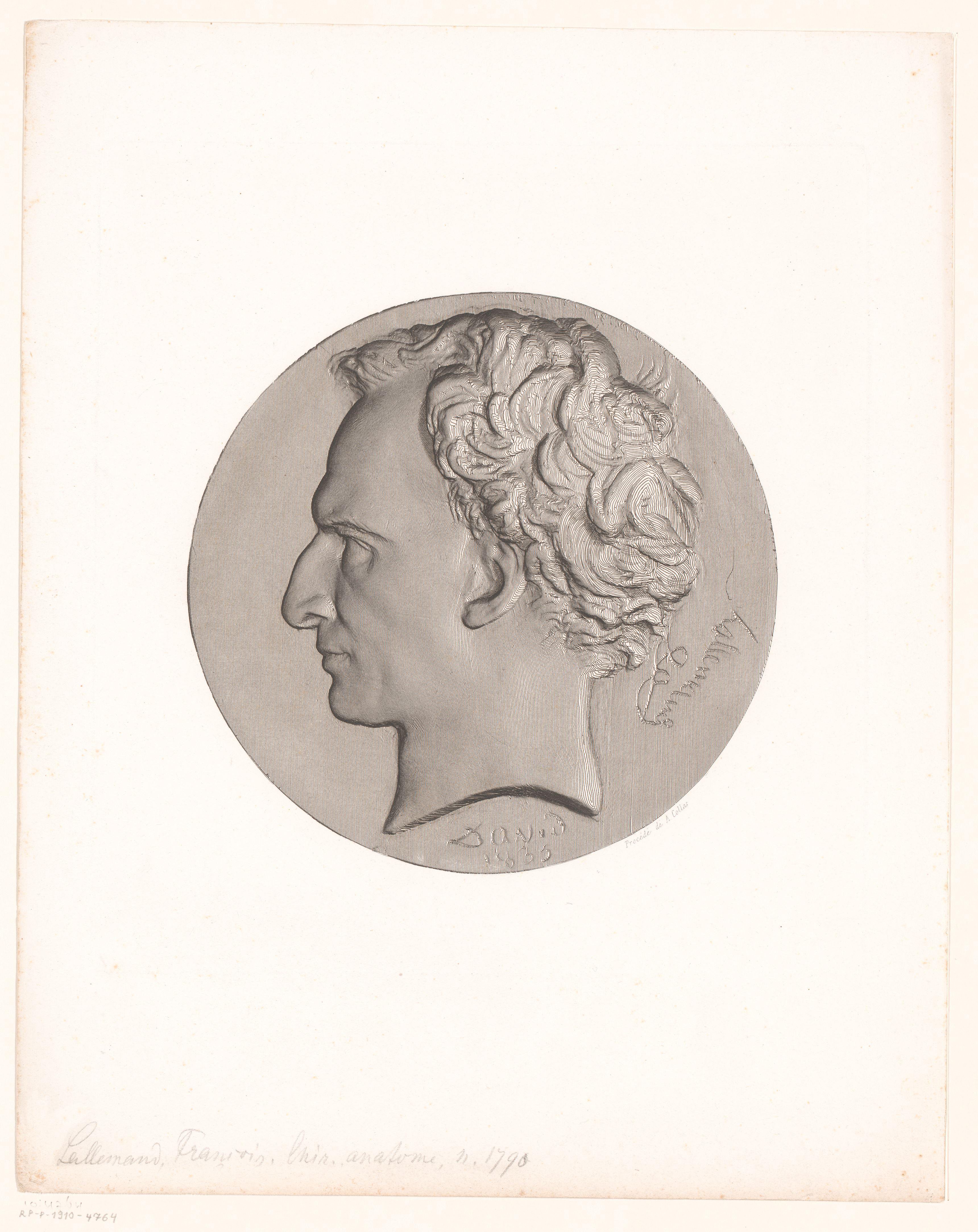 Medaille met portret van Claude François Lallemand
