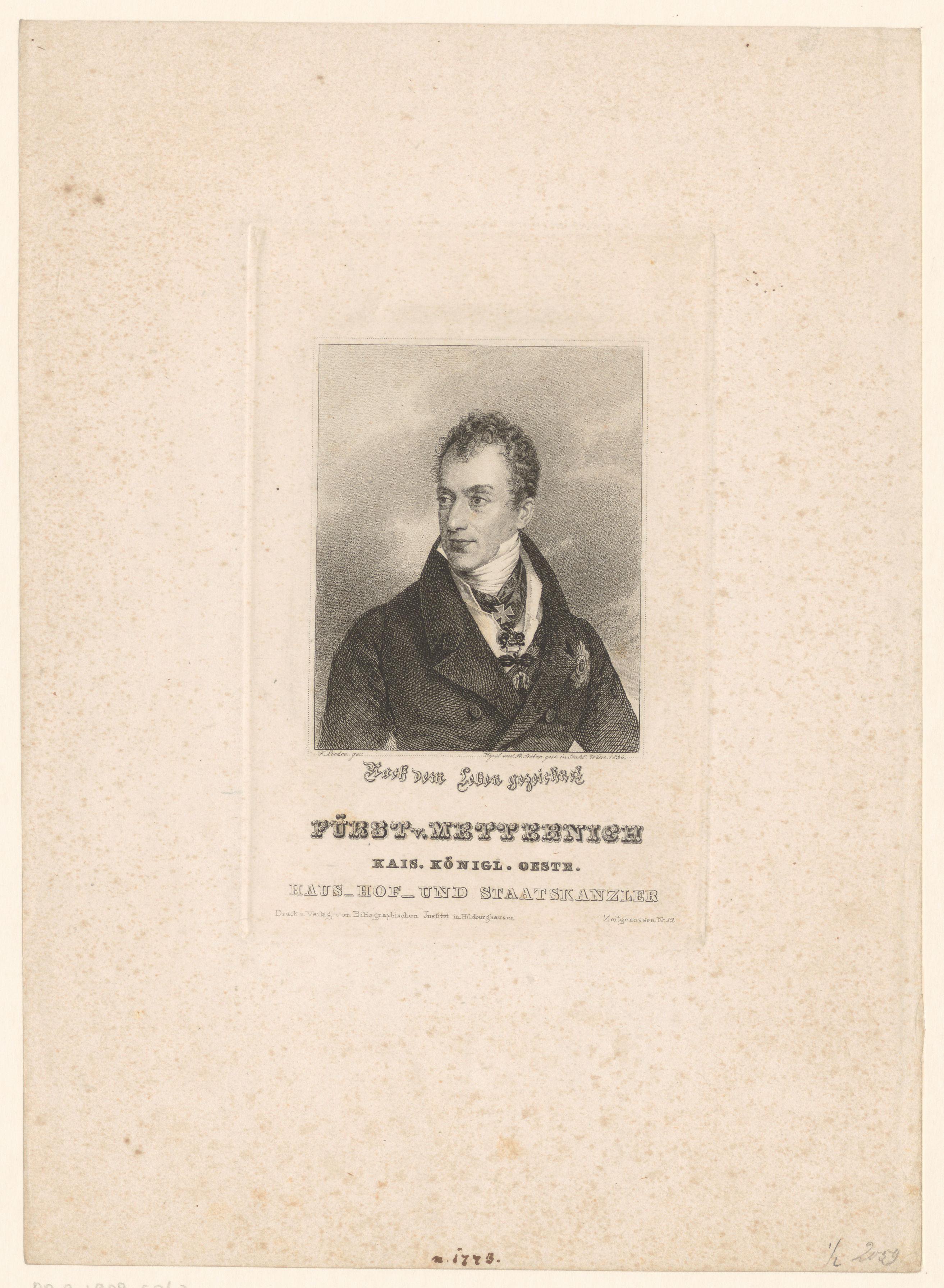 Portret van Klemens von Metternich
