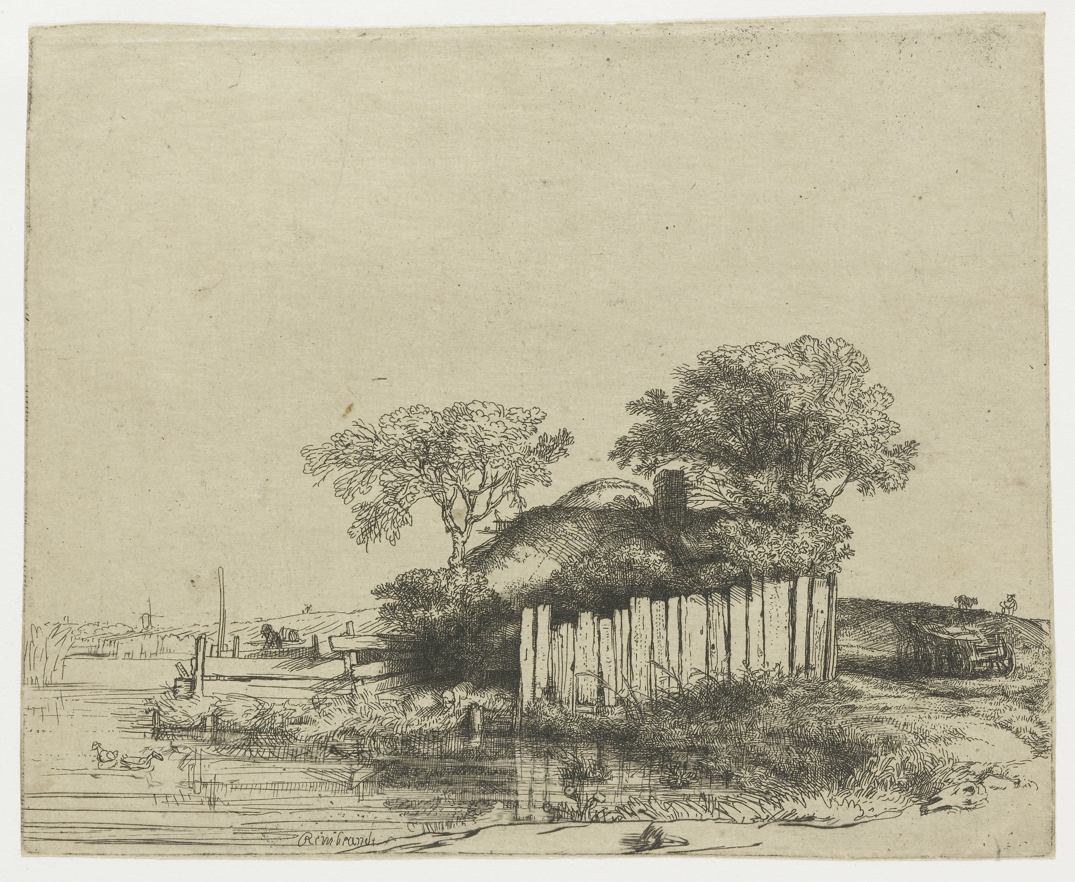 Cottage with a white paling