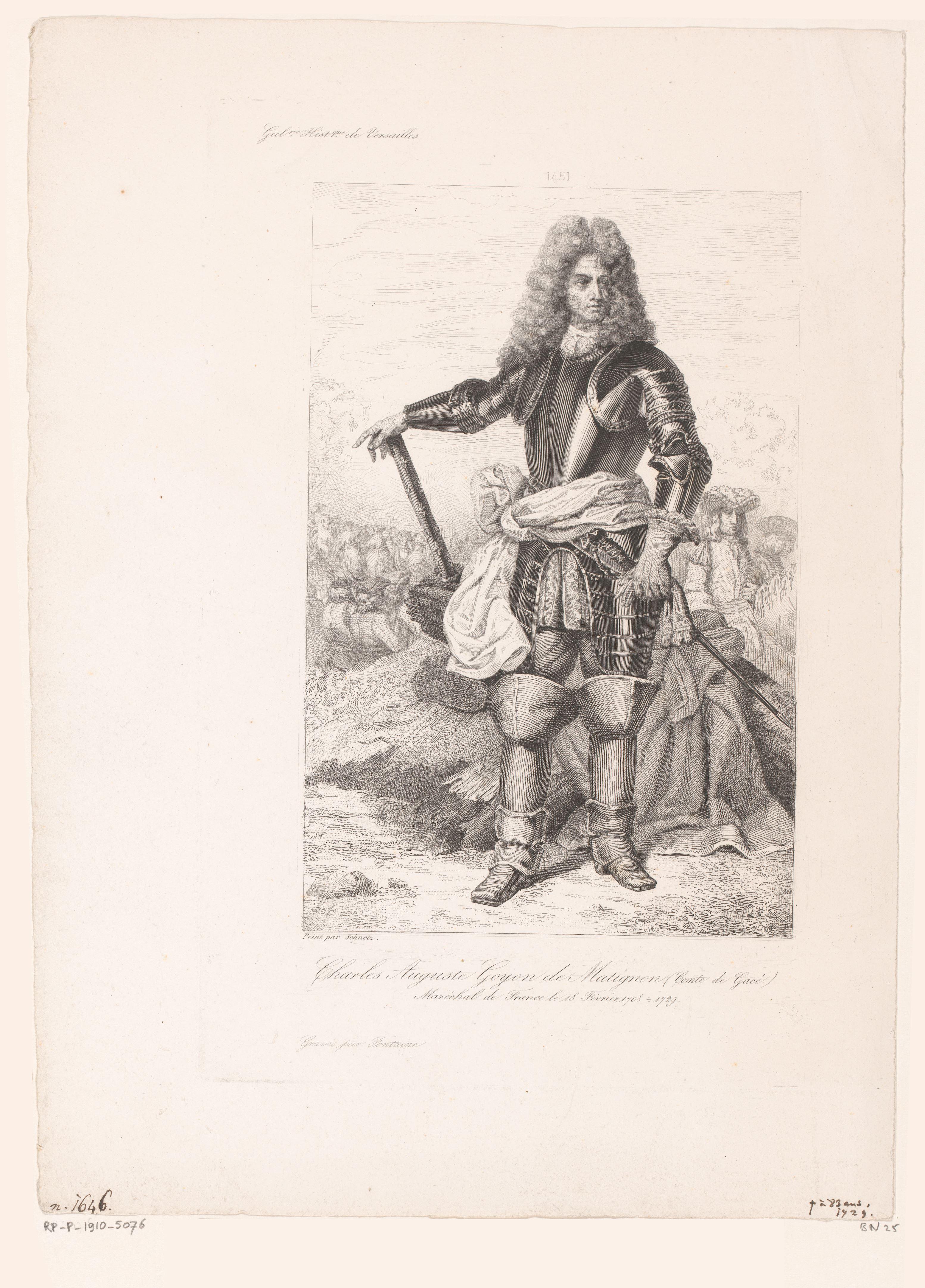 Portret van Charles Auguste de Goyon de Matignon