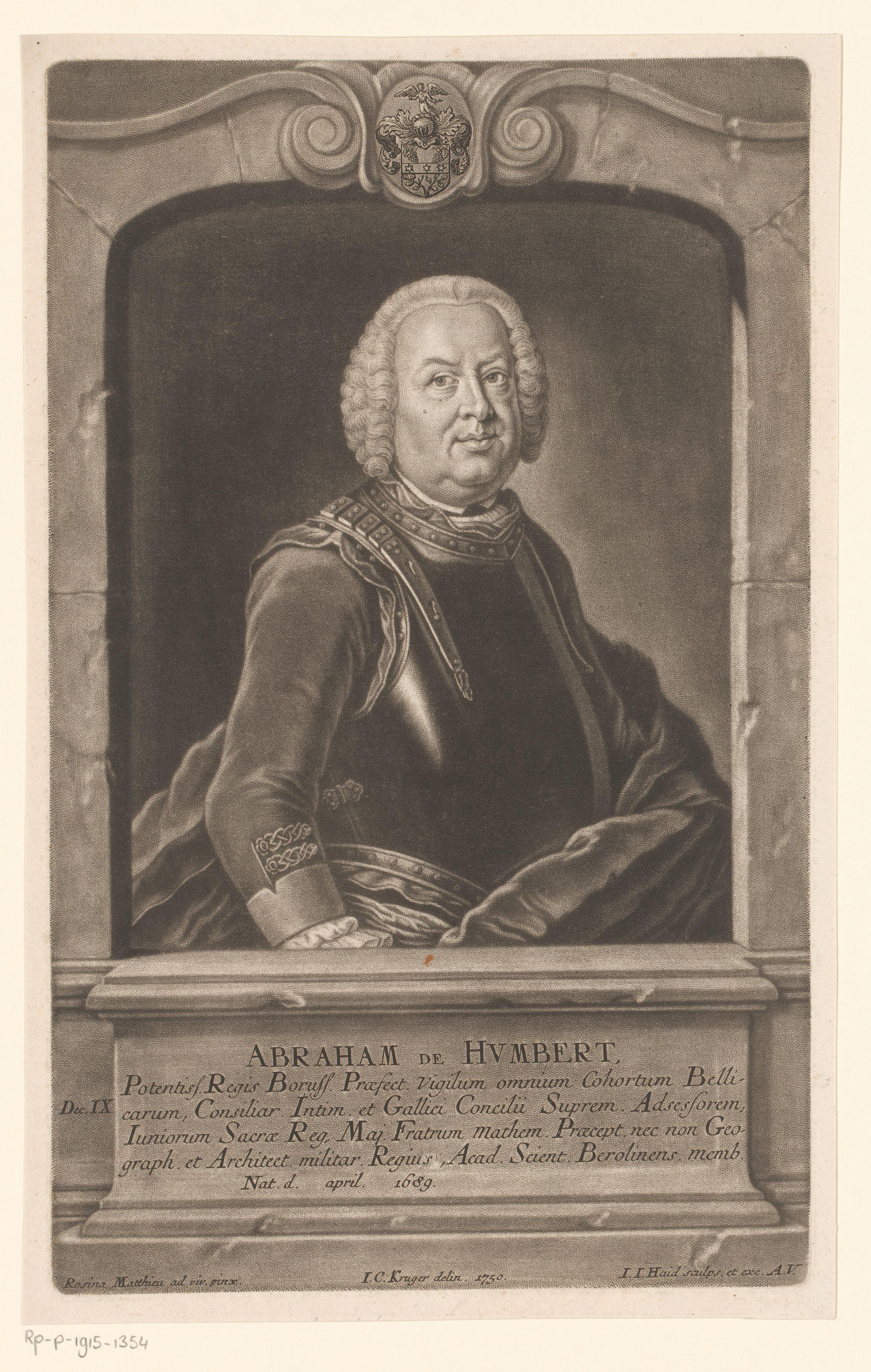 Portret van Abraham von Humbert